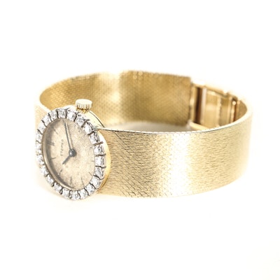 18K Yellow Gold Diamond Eterna Wristwatch 18K Yellow Gold Diamond Eterna Wristwatch