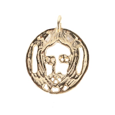 Evel Knievel Gifted 14K Yellow Gold Pendant of Jesus A Evel Knievel Gifted 14K Yellow Gold Pendant of Jesus A