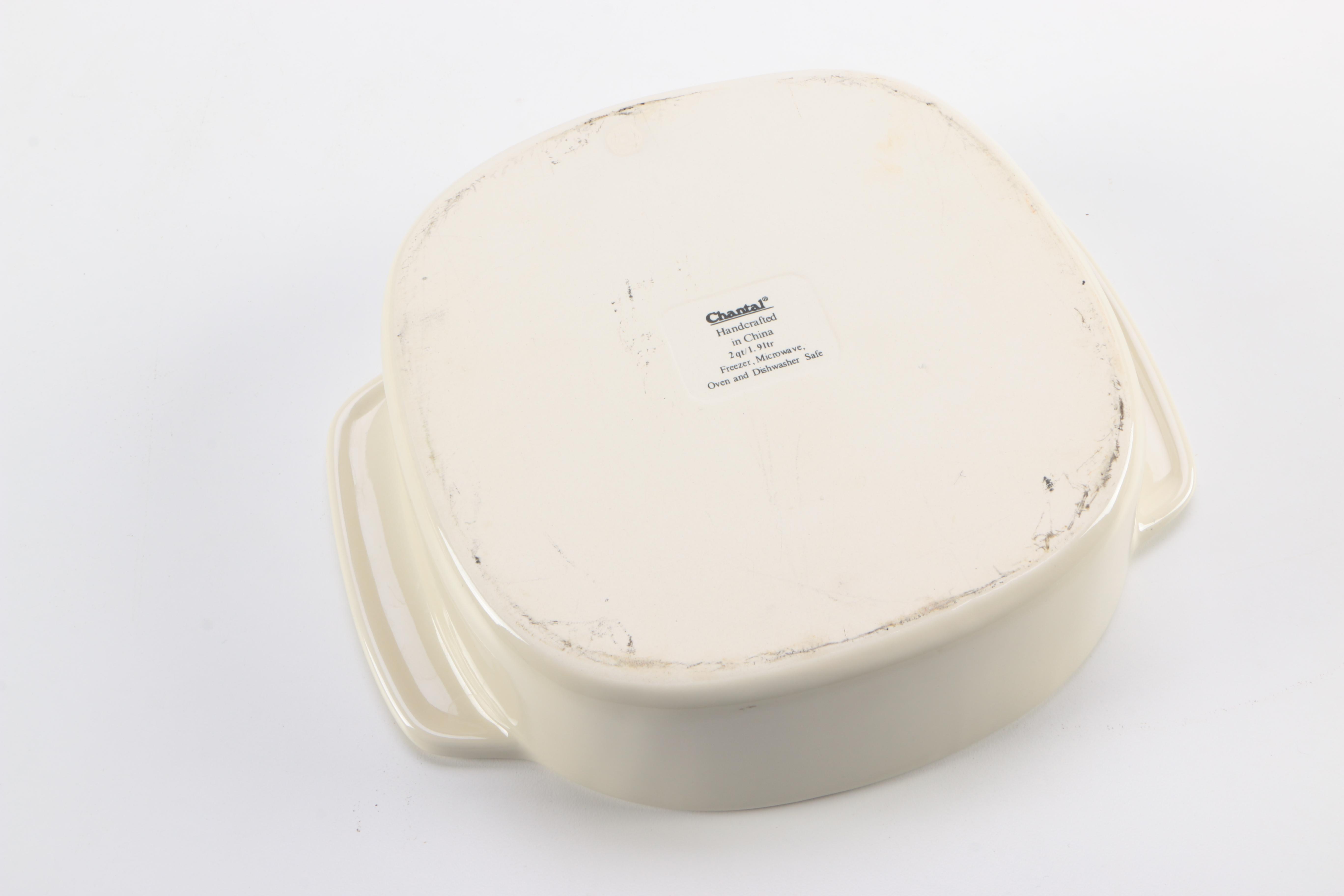 Chantal HandCrafted Stoneware Casserole Dish EBTH