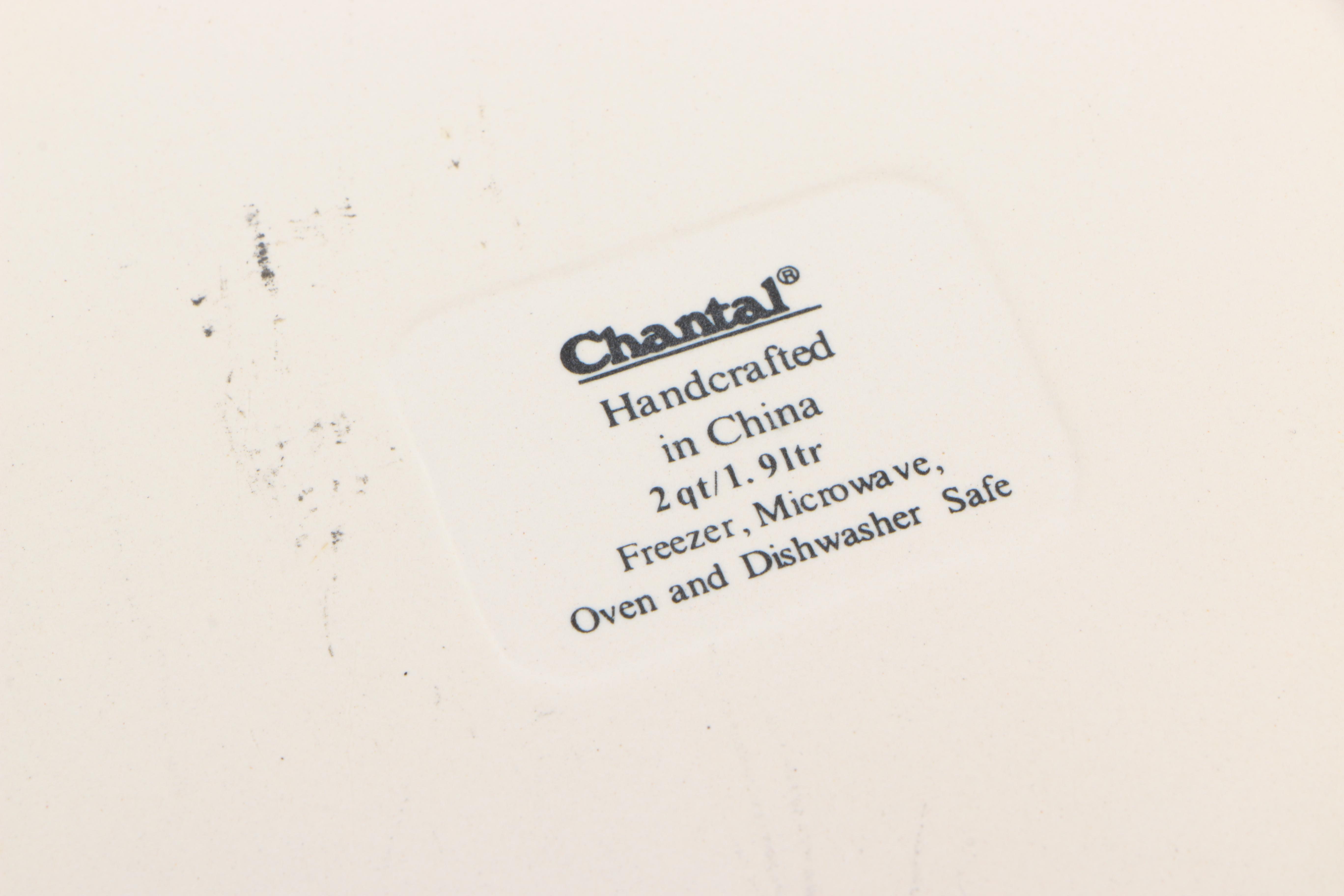 Chantal HandCrafted Stoneware Casserole Dish EBTH