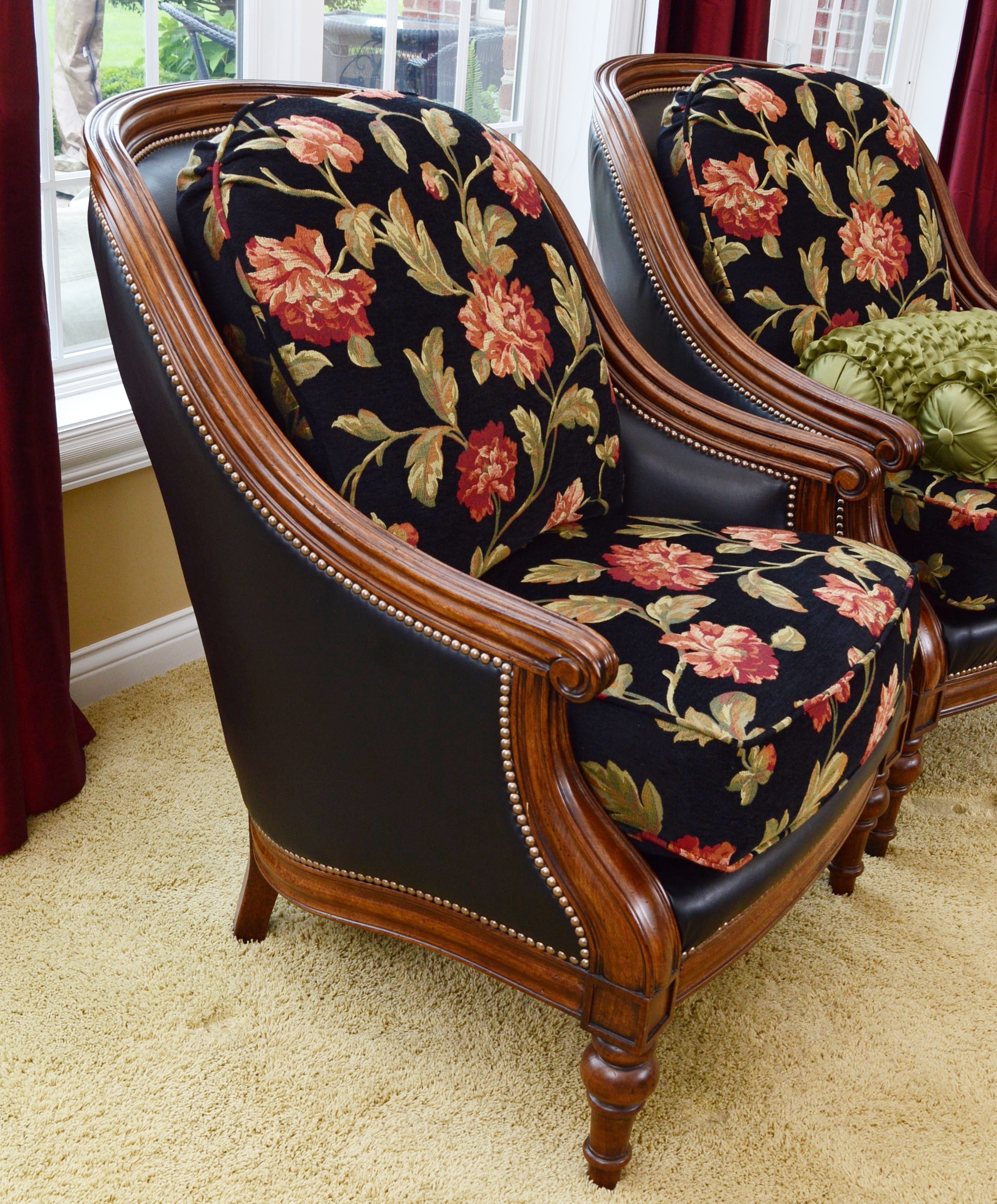 Pair of Custom Upholstered Occasional Chairs | EBTH
