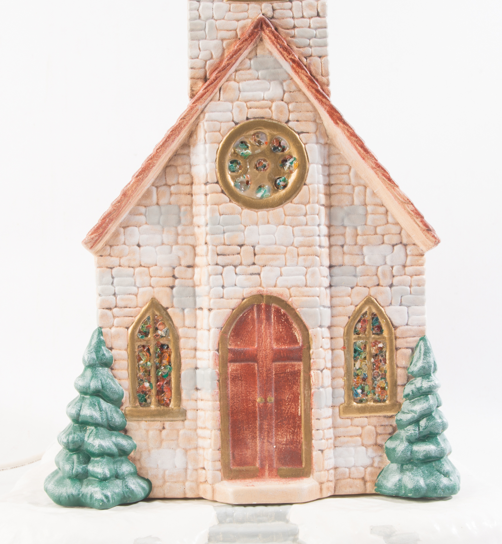 Lighted Ceramic Church EBTH