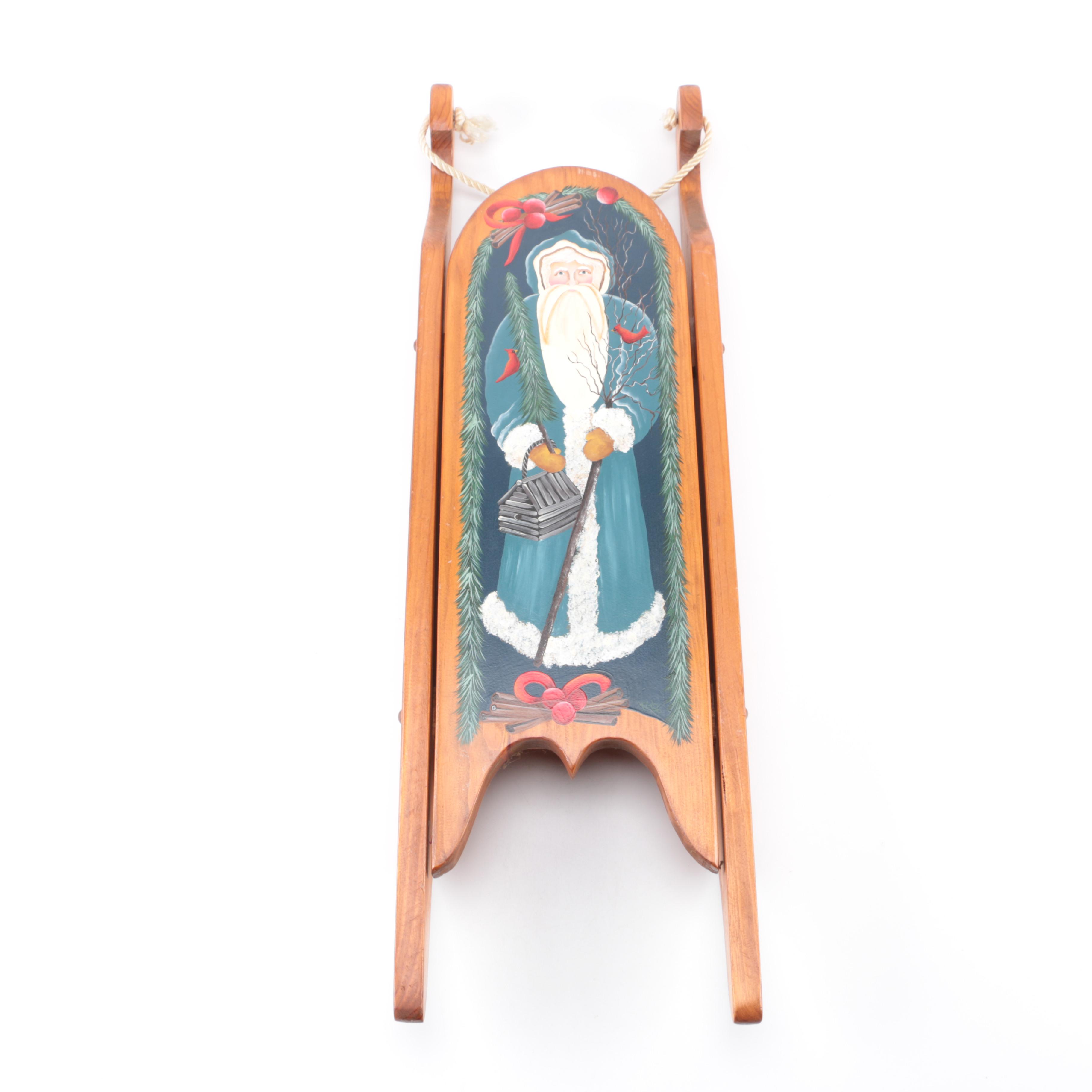 Decorative Wooden Santa Sleigh Ebth
