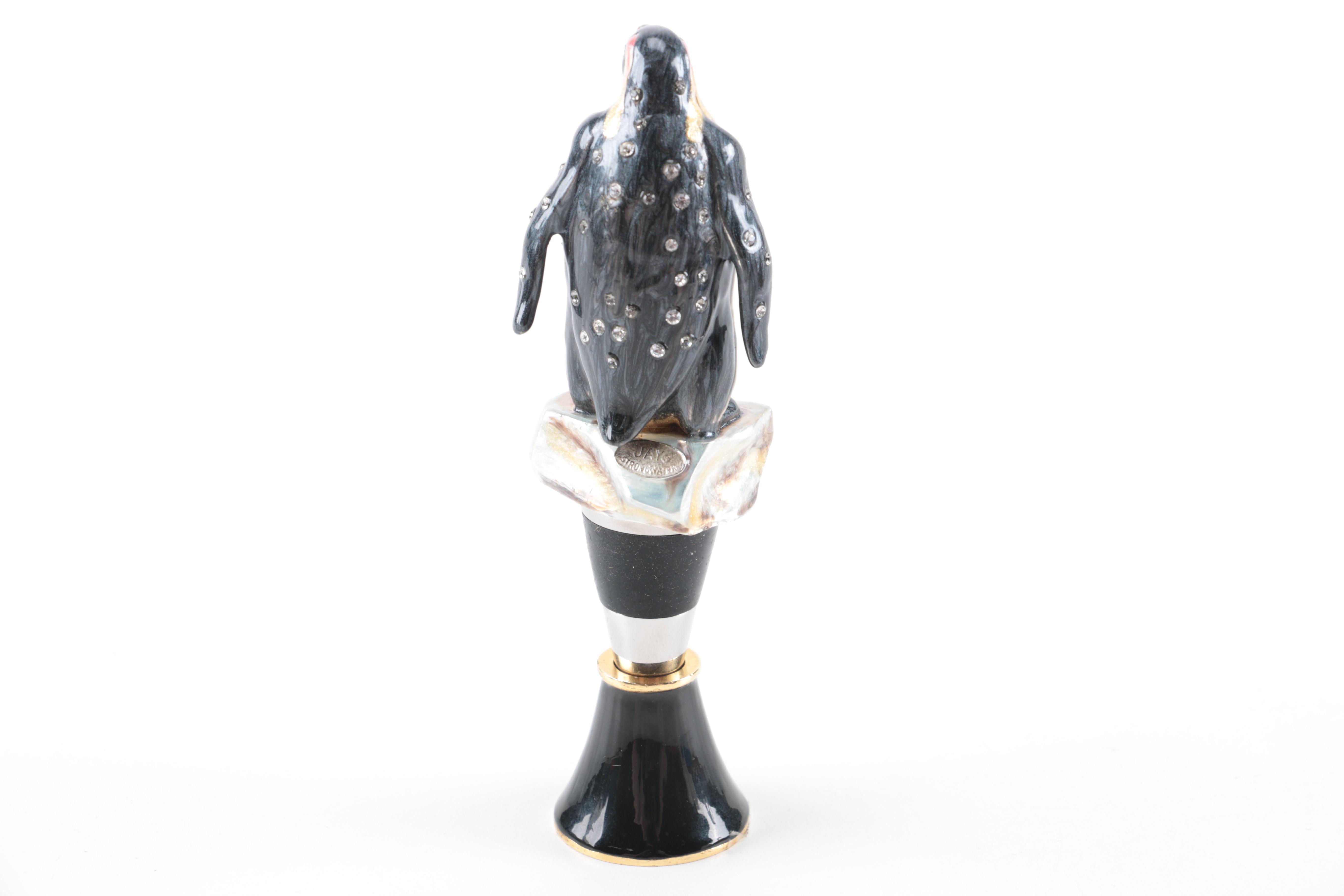 Jay Strongwater Penguin Wine Stopper EBTH