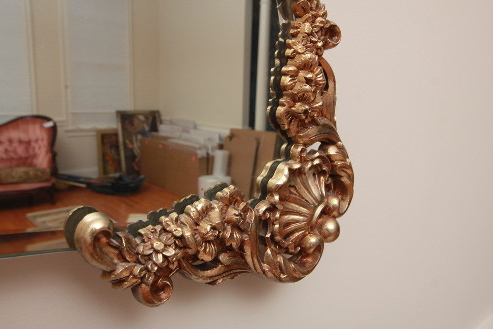 Large Wall Mirror with Corner Accents EBTH