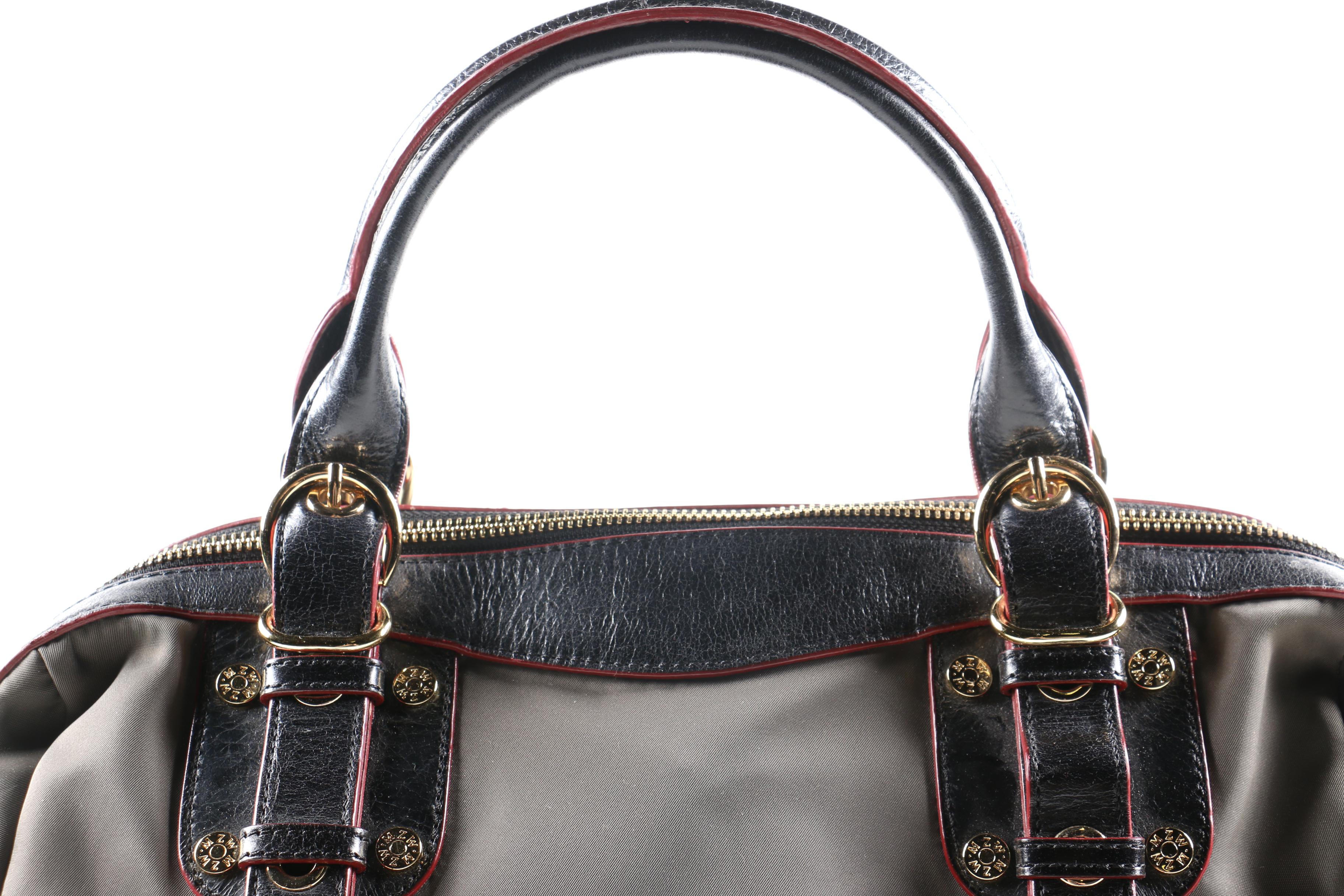 MZ Wallace Grey Nylon Bag with Black Leather Trim EBTH