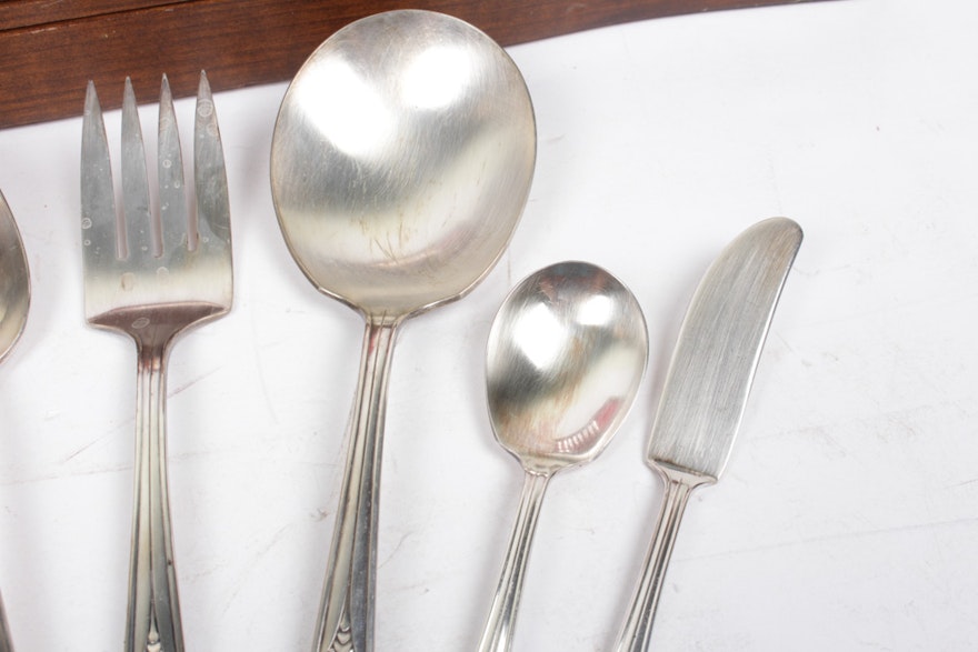 Vintage Wm Rogers Silver Plate Flatware In The Memory Pattern EBTH vintage-wm-rogers-silver-plate-flatware-in-the-memory-pattern-ebth