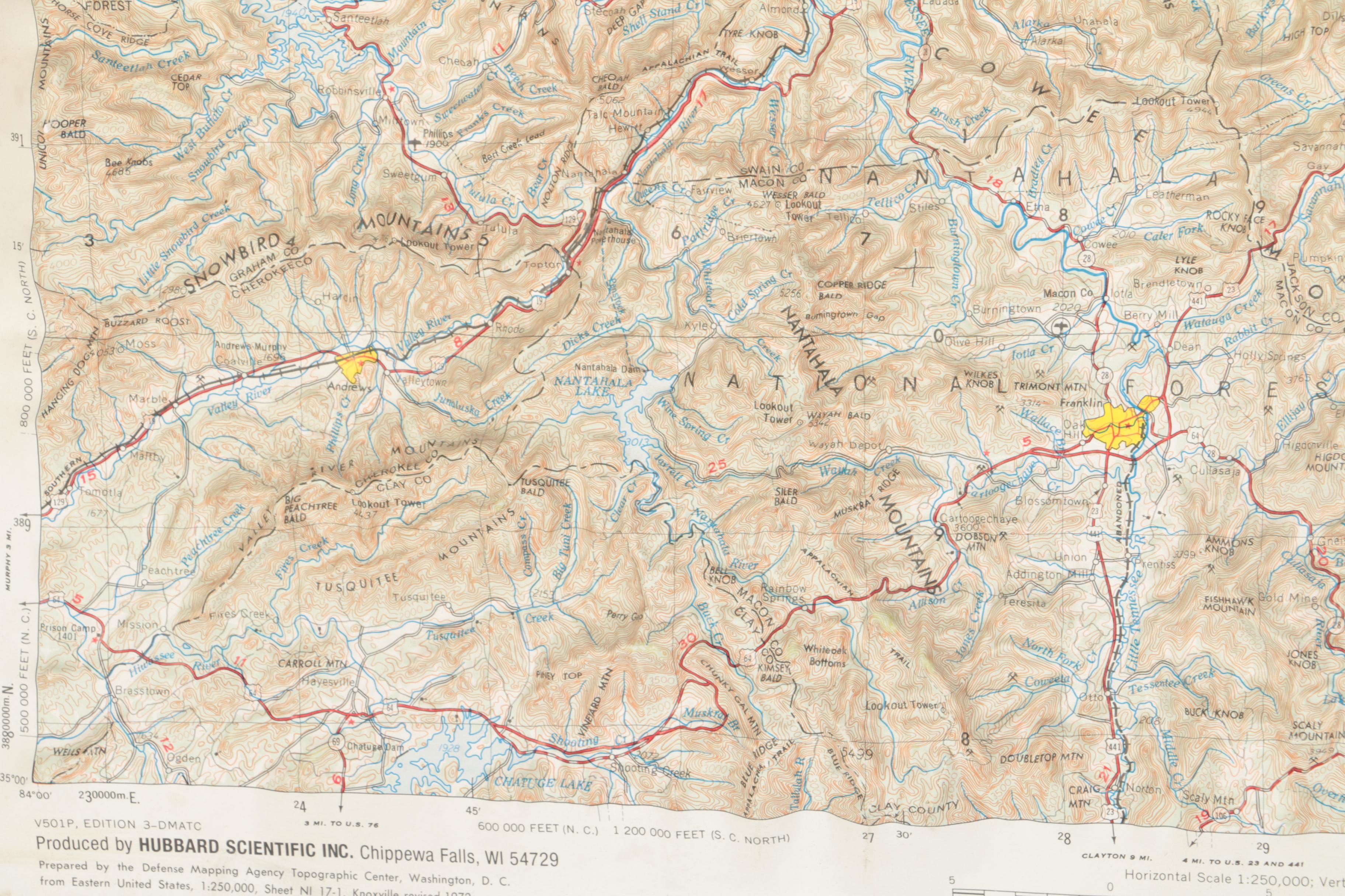 3D Topographic Map of Knoxville, Tennessee EBTH
