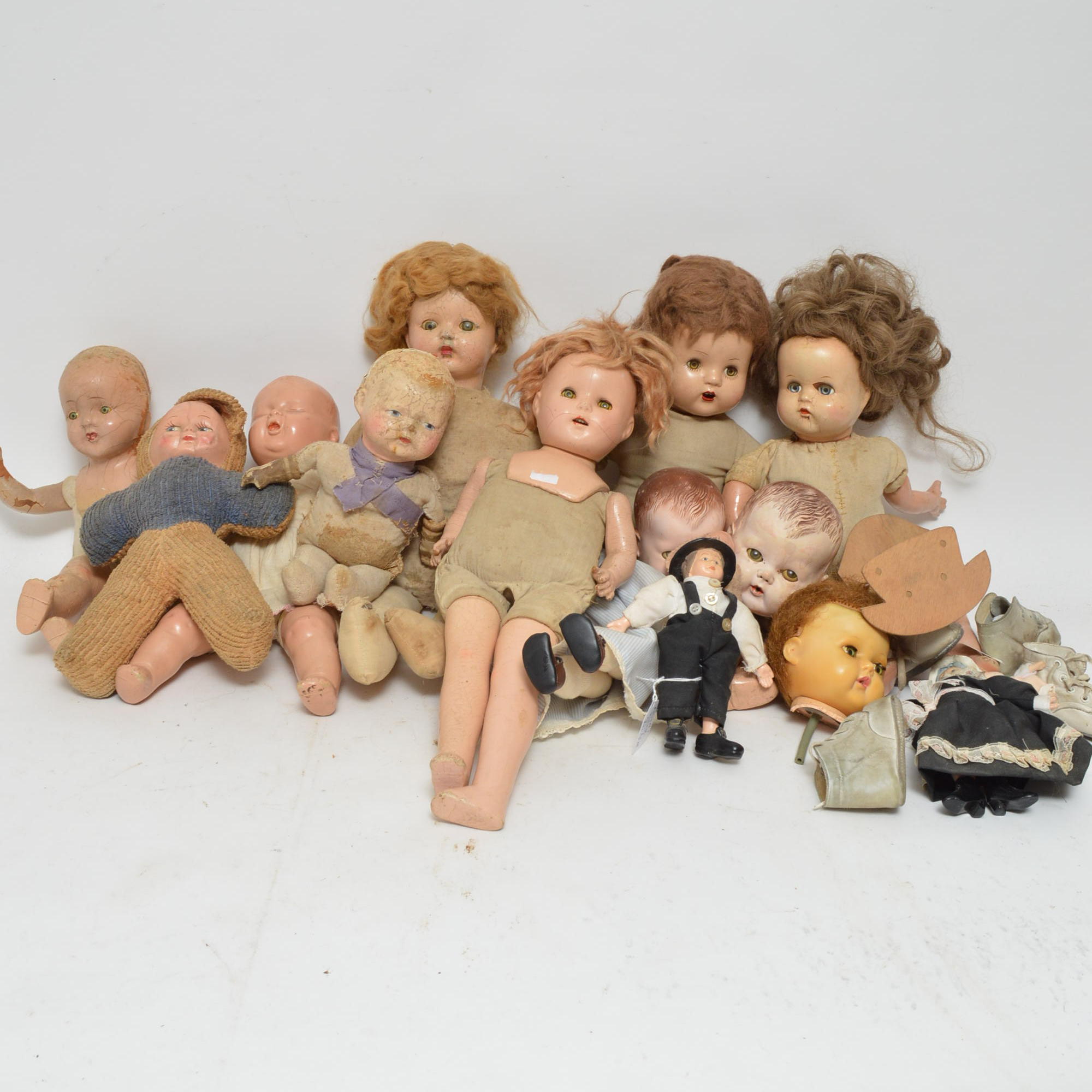 vintage composition dolls