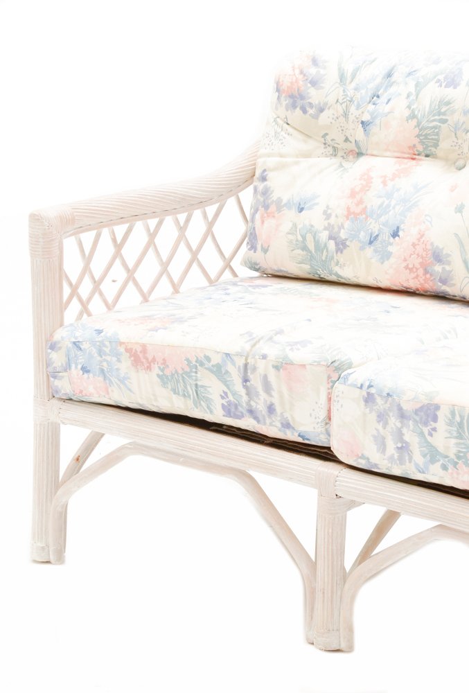 Whitewashed Wicker Furniture Set by Henry Link EBTH