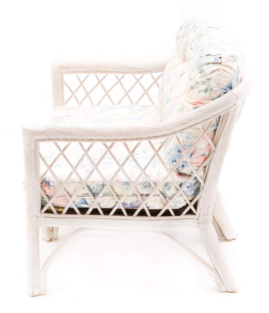 Whitewashed Wicker Furniture Set by Henry Link EBTH