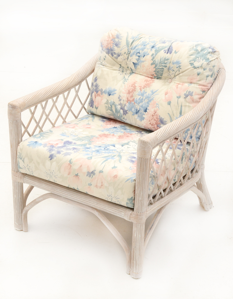 Whitewashed Wicker Furniture Set by Henry Link EBTH