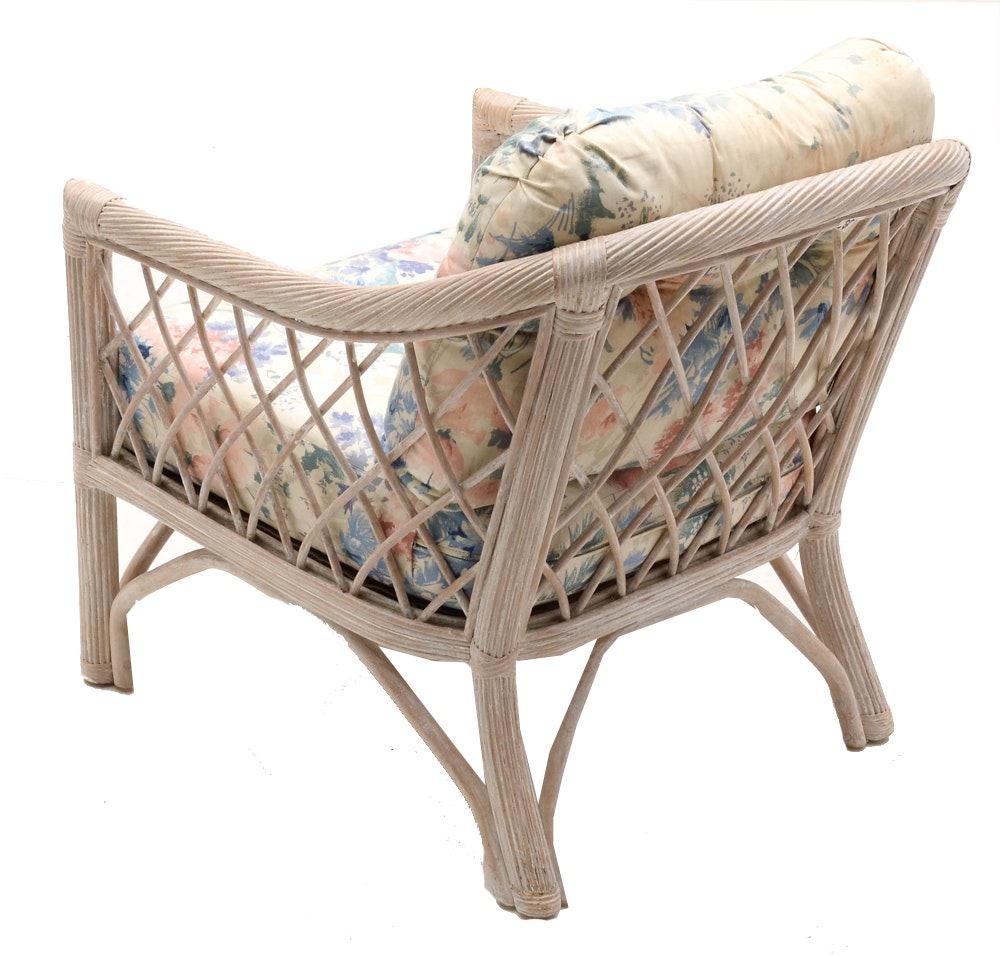 Whitewashed Wicker Furniture Set by Henry Link | EBTH