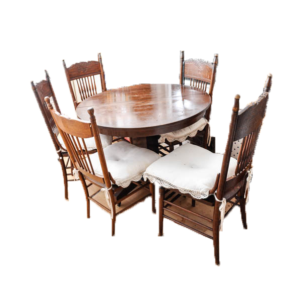Vintage Oak Drop Leaf Kitchen Table and Chairs | EBTH