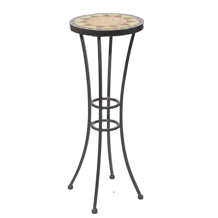Mosaic Top Metal Plant Stand Ebth