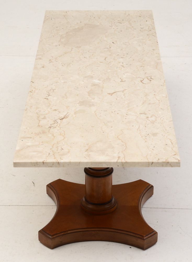 Beige Marble Coffee Table | EBTH