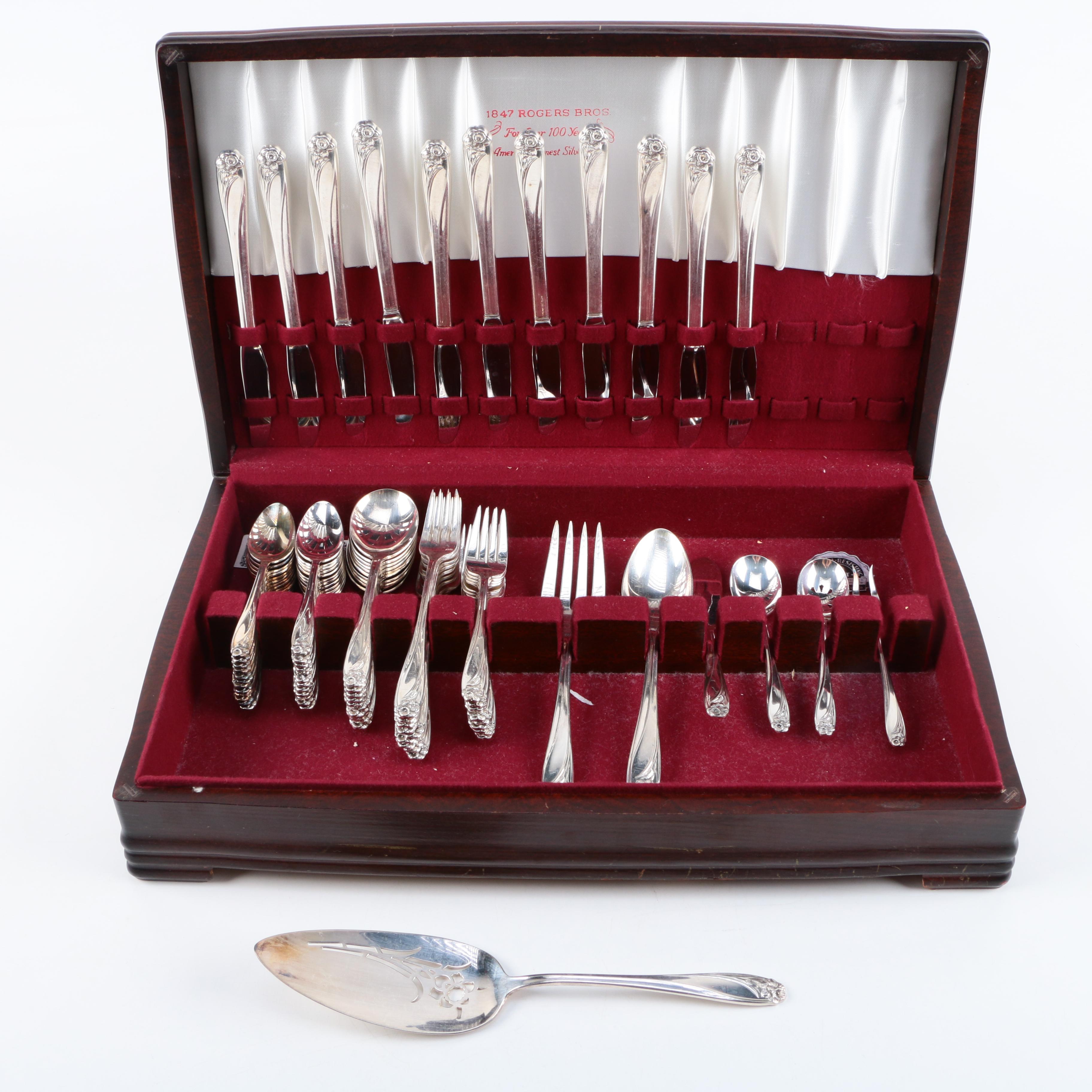 1847-rogers-bros-daffodil-silver-plate-flatware-set-ebth
