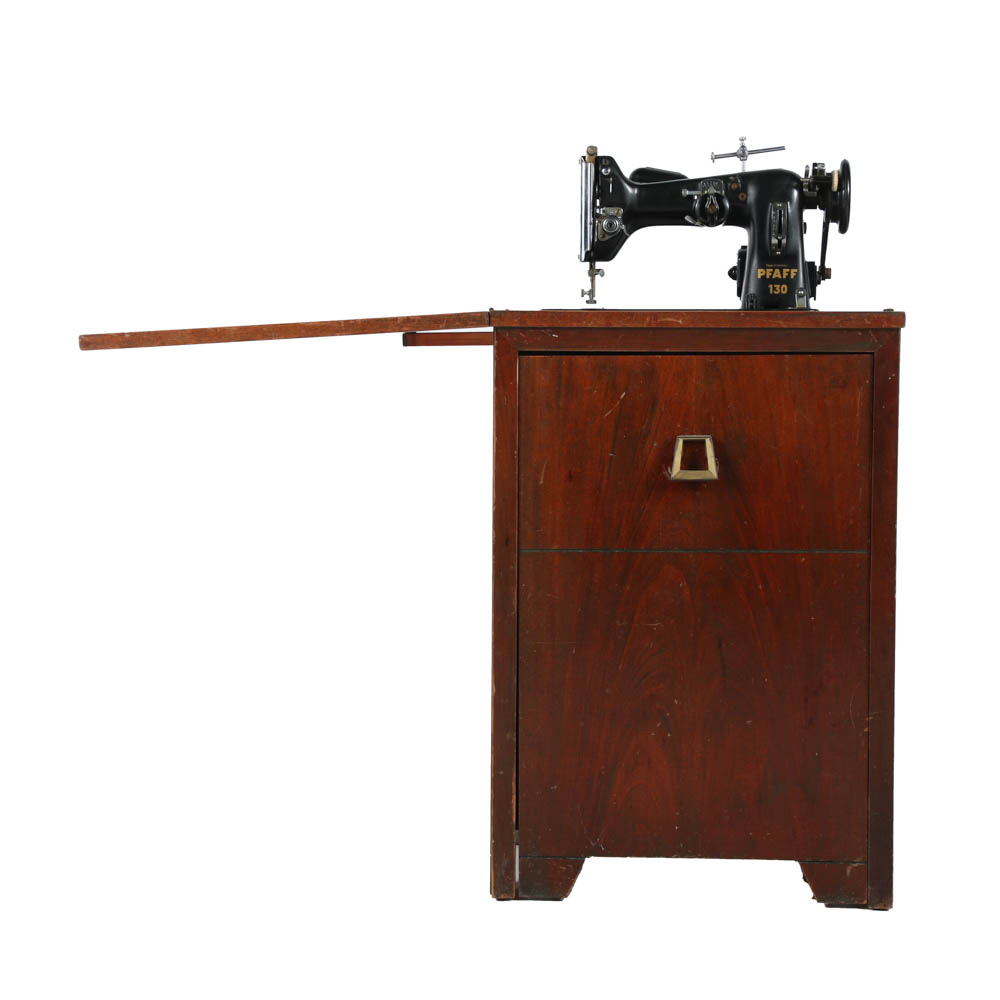 Pfaff 130 Sewing Machine on Combination and Chair EBTH
