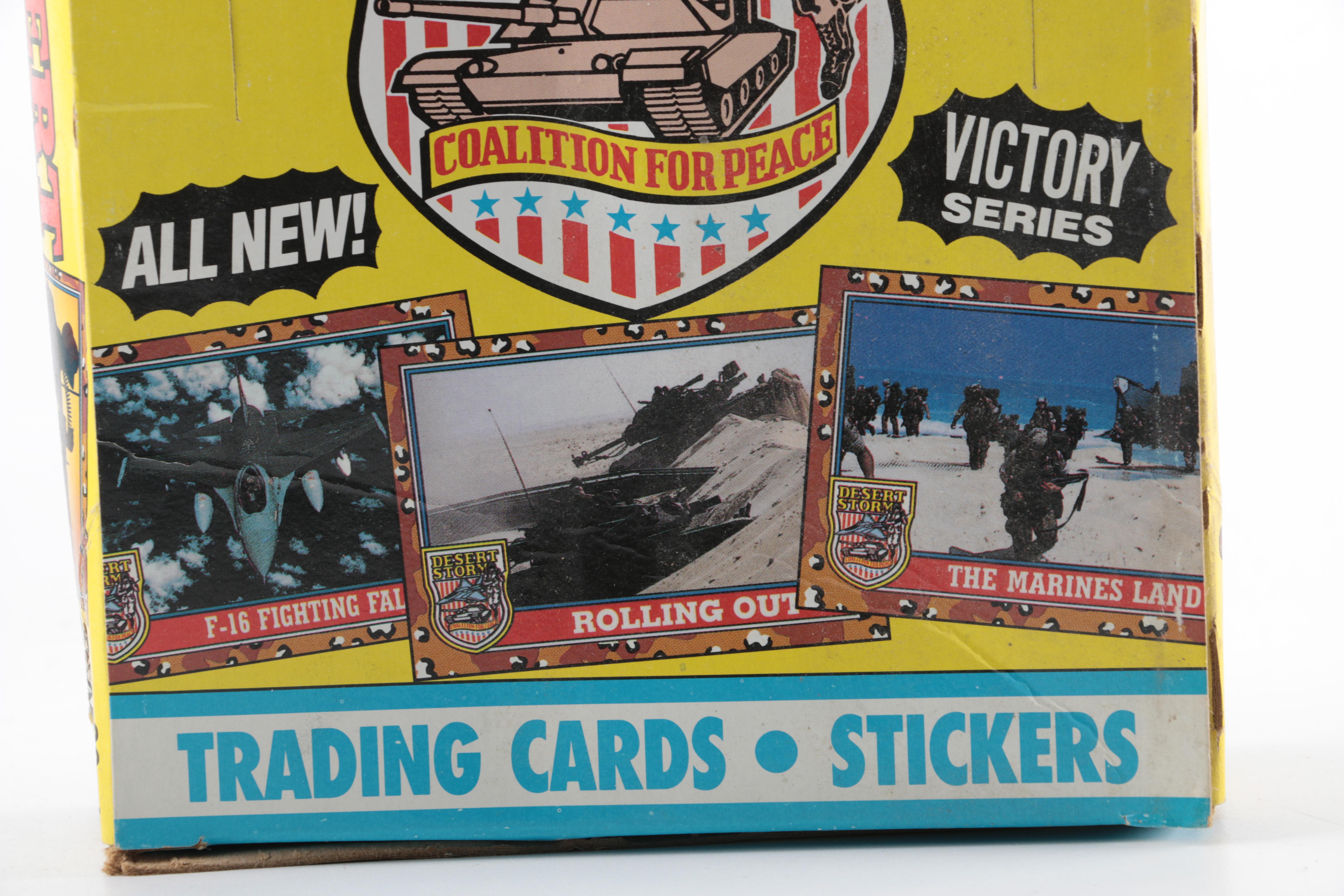 Boxes of Unopened Wax Packs of Topps 1991 Desert Storm