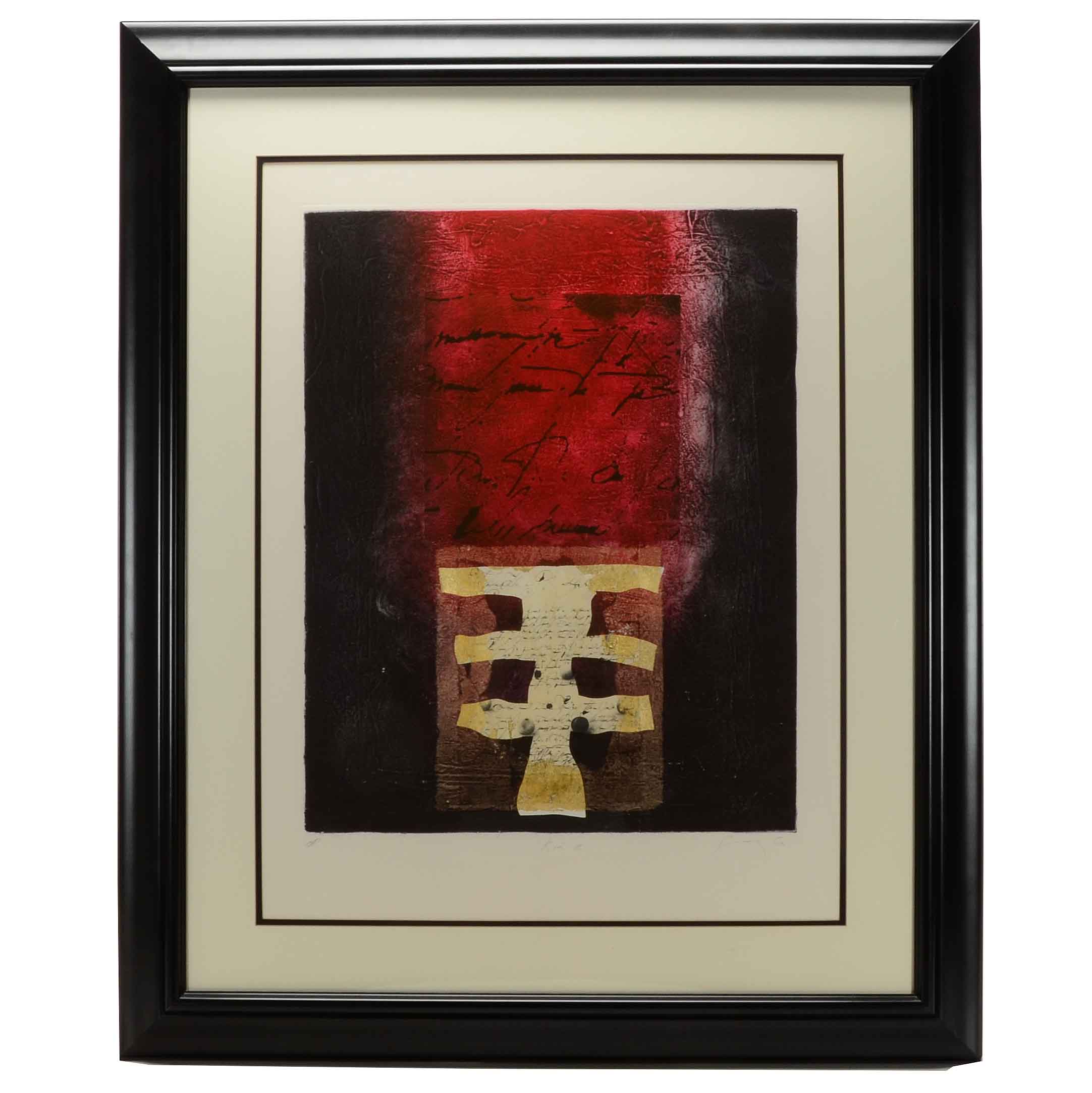 James Cox Signed Mixed Media Artist's Proof Etching "Kia II" EBTH