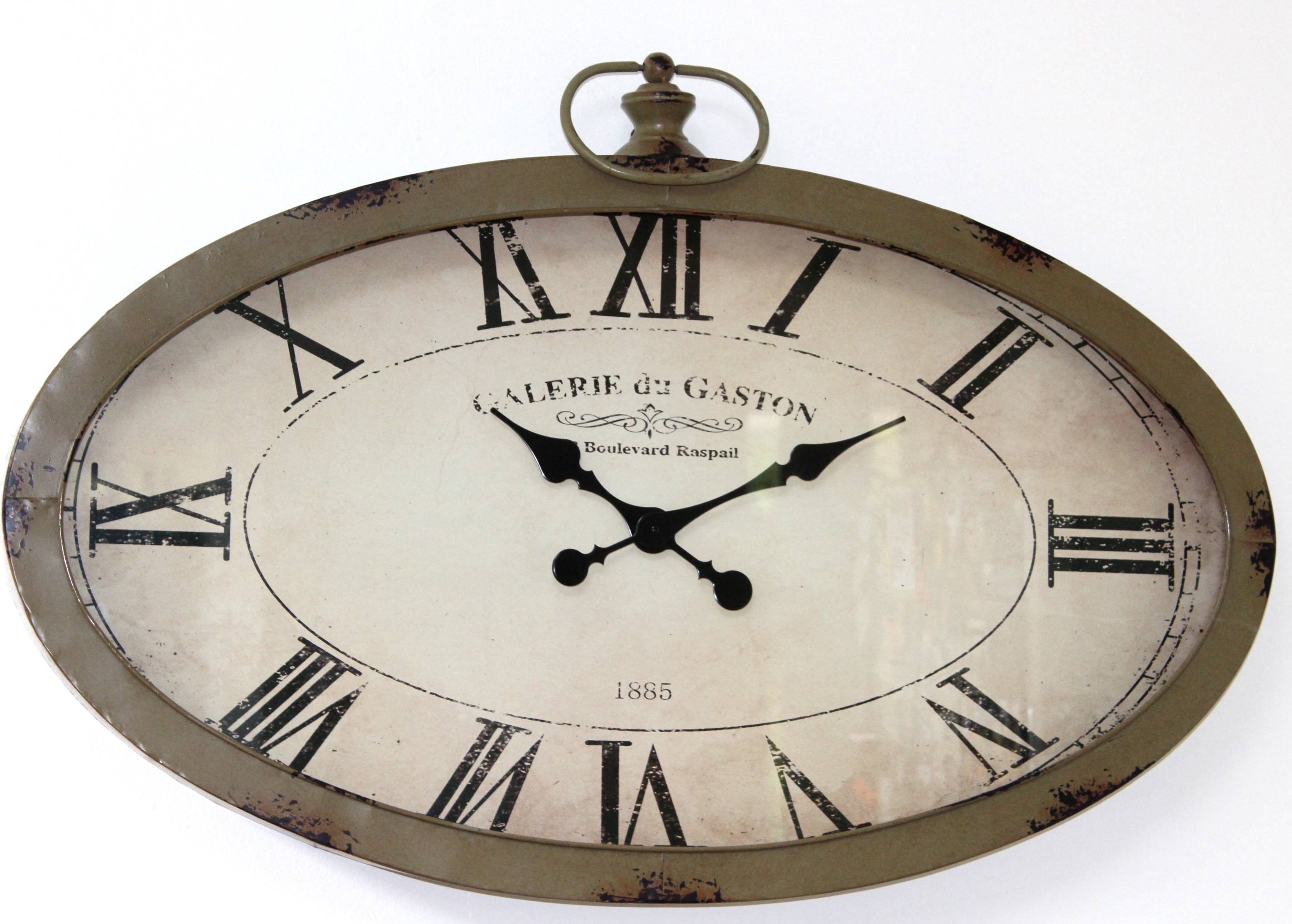 Large Oval Wall Clock EBTH