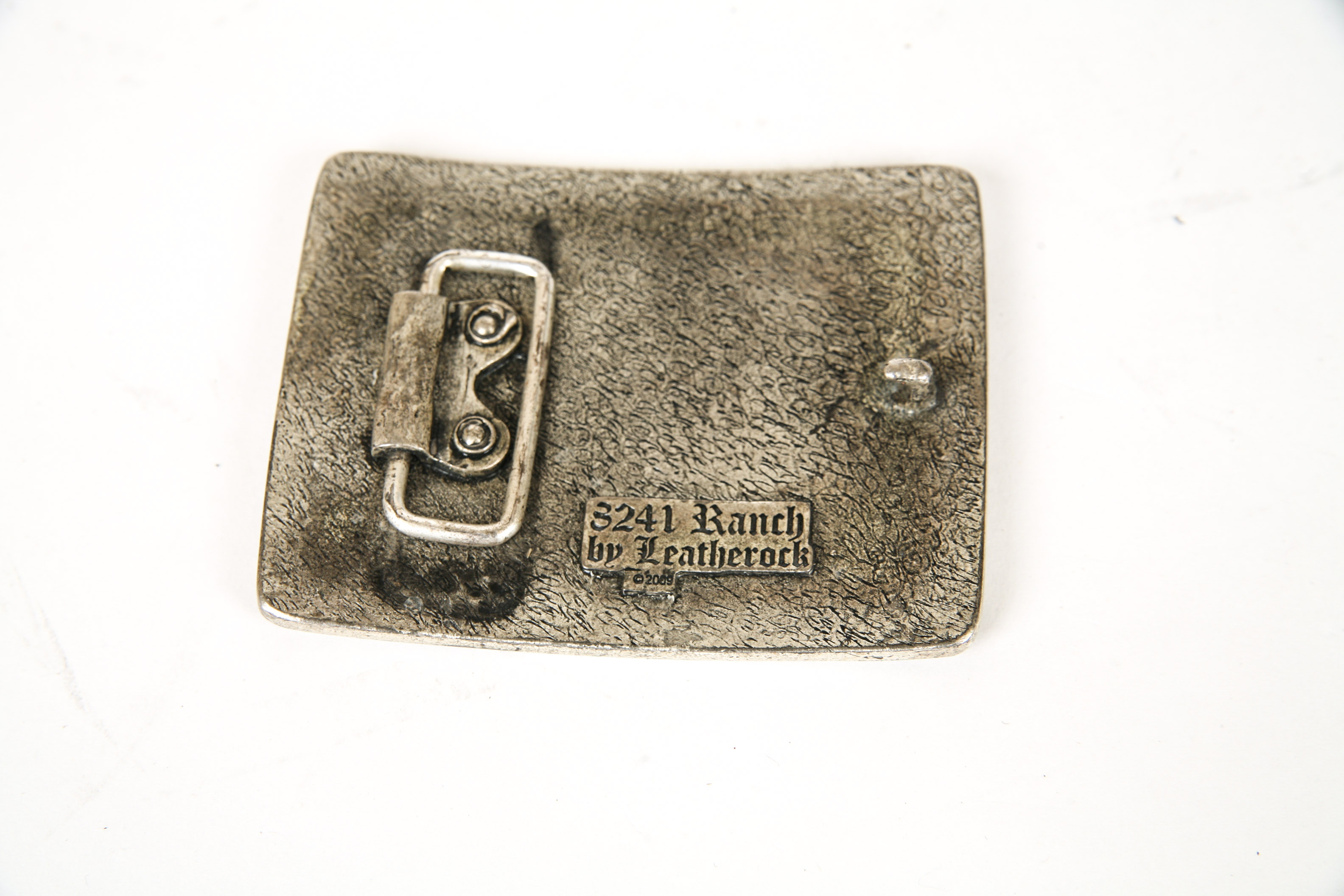 Cavender's Leather Cowboy Hat With Augus and Leatherock Belt Buckles EBTH