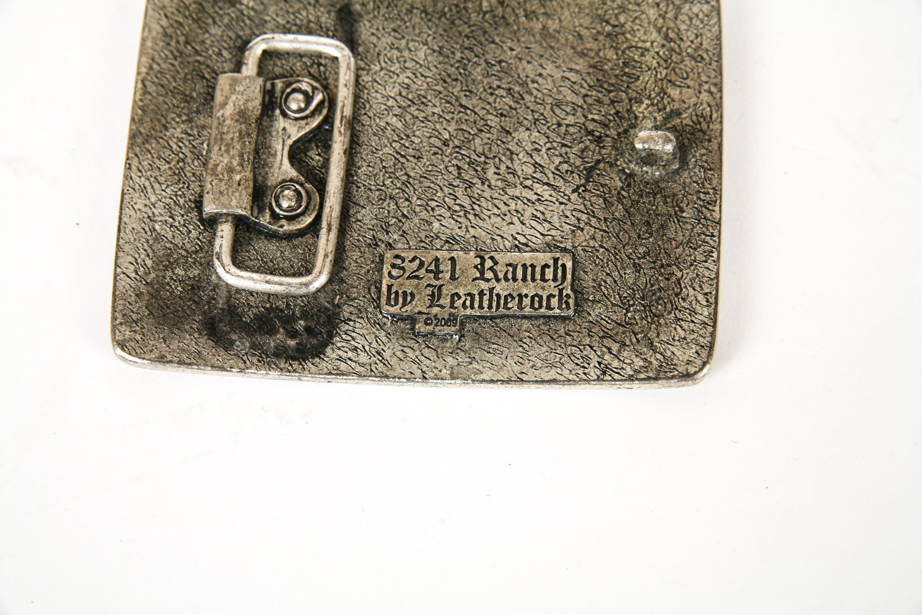 Cavender's Leather Cowboy Hat With Augus and Leatherock Belt Buckles EBTH