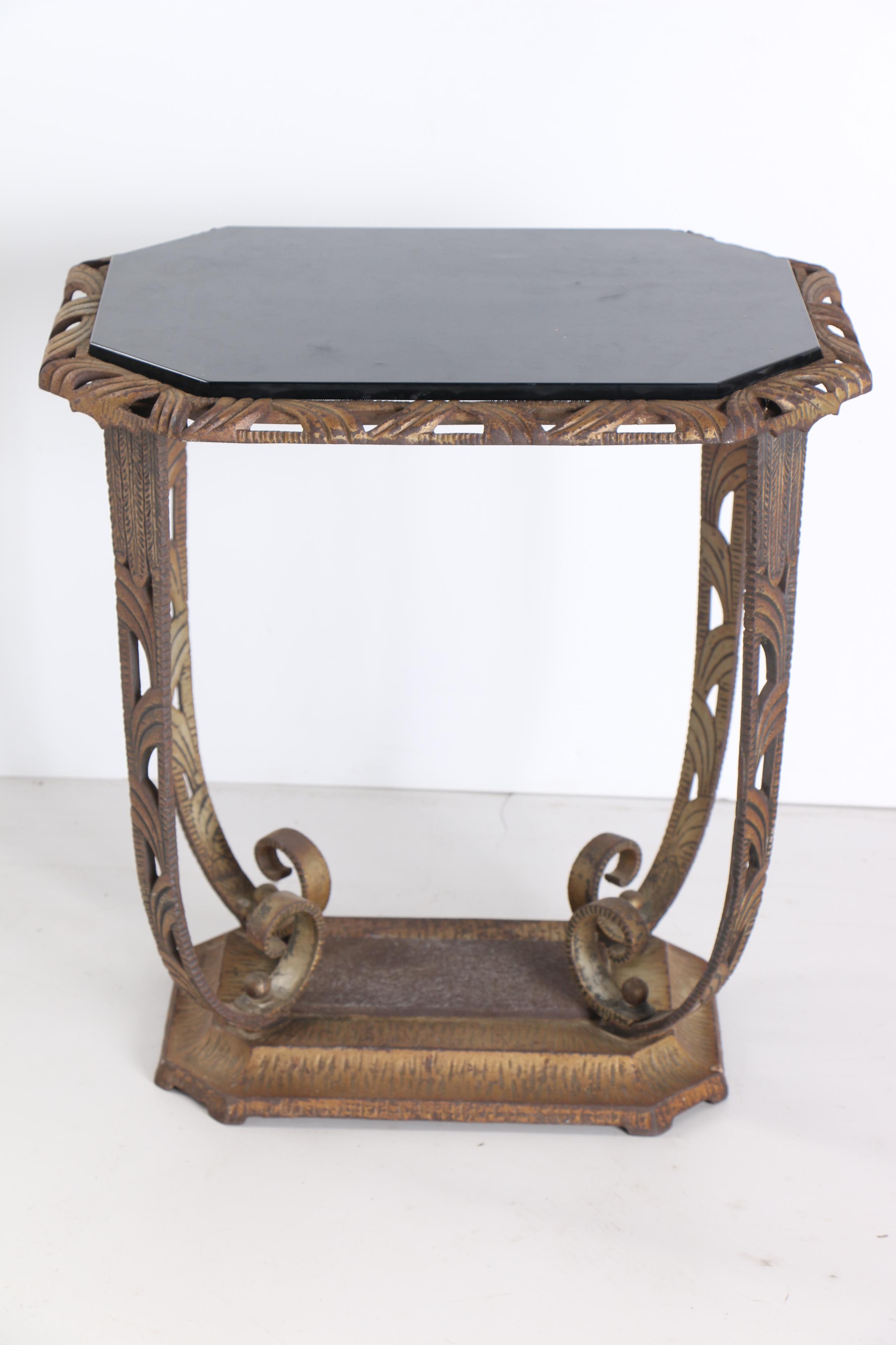 Vintage Art Deco Metal Side Table EBTH