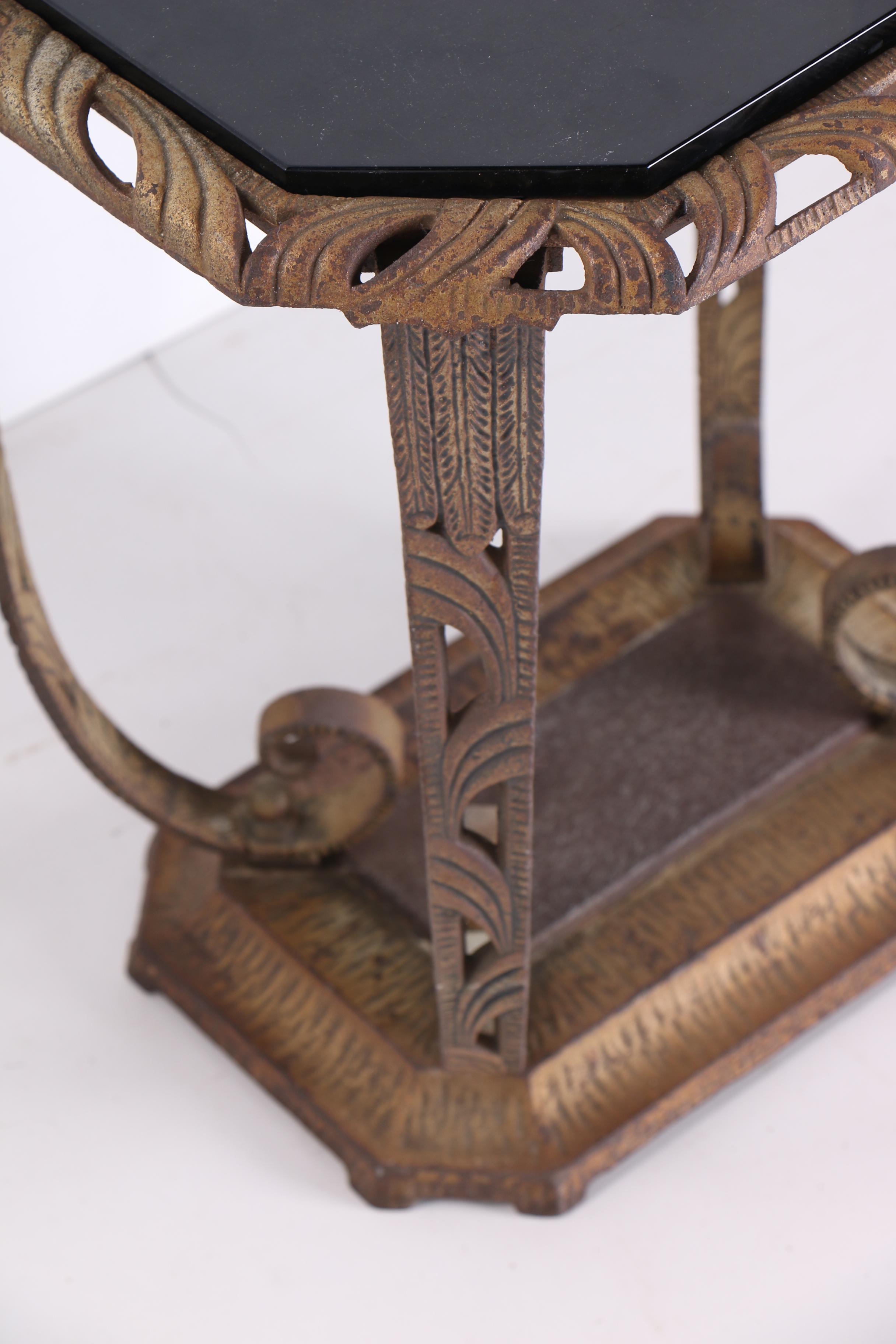 Vintage Art Deco Metal Side Table EBTH