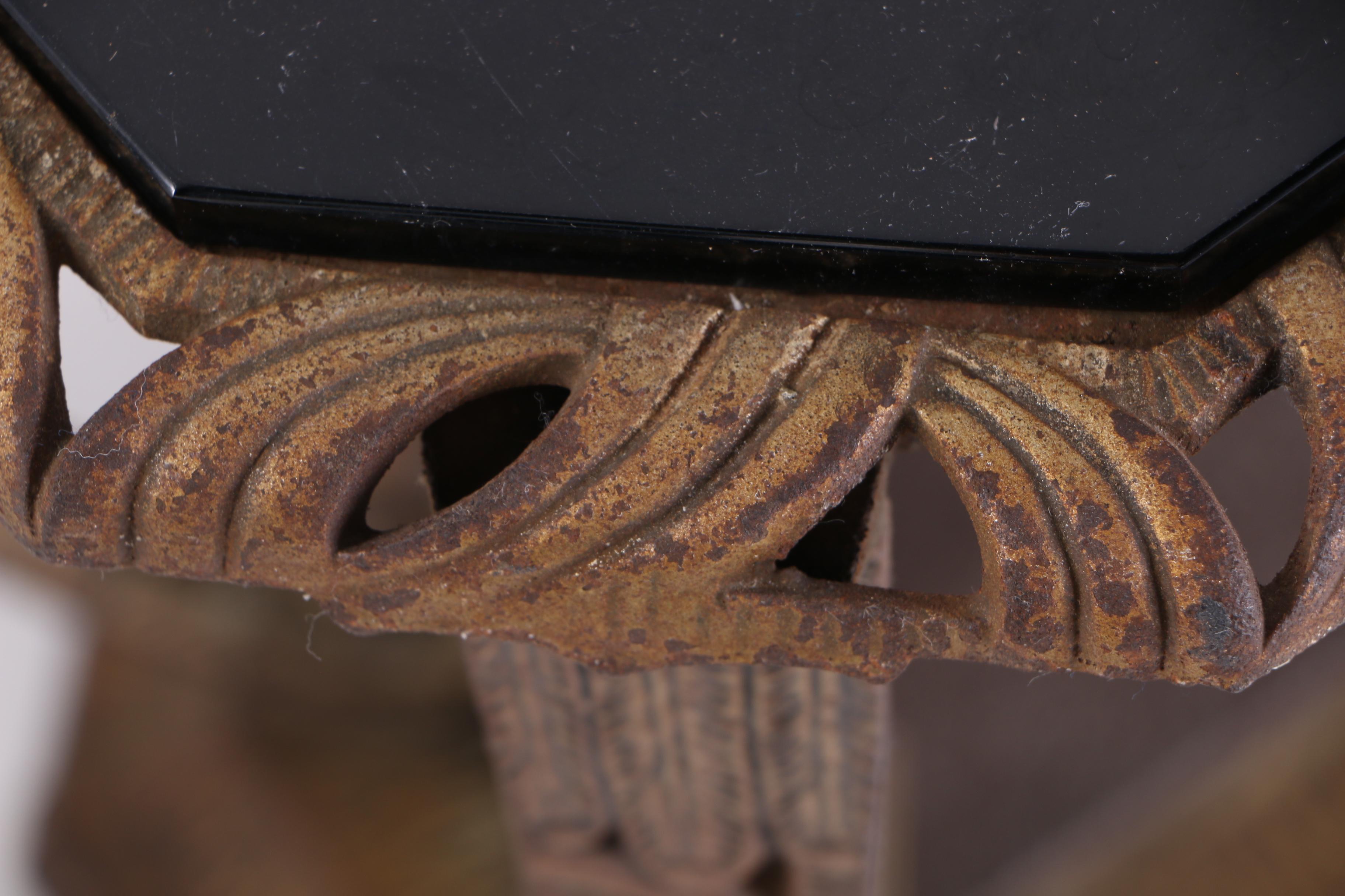 Vintage Art Deco Metal Side Table EBTH