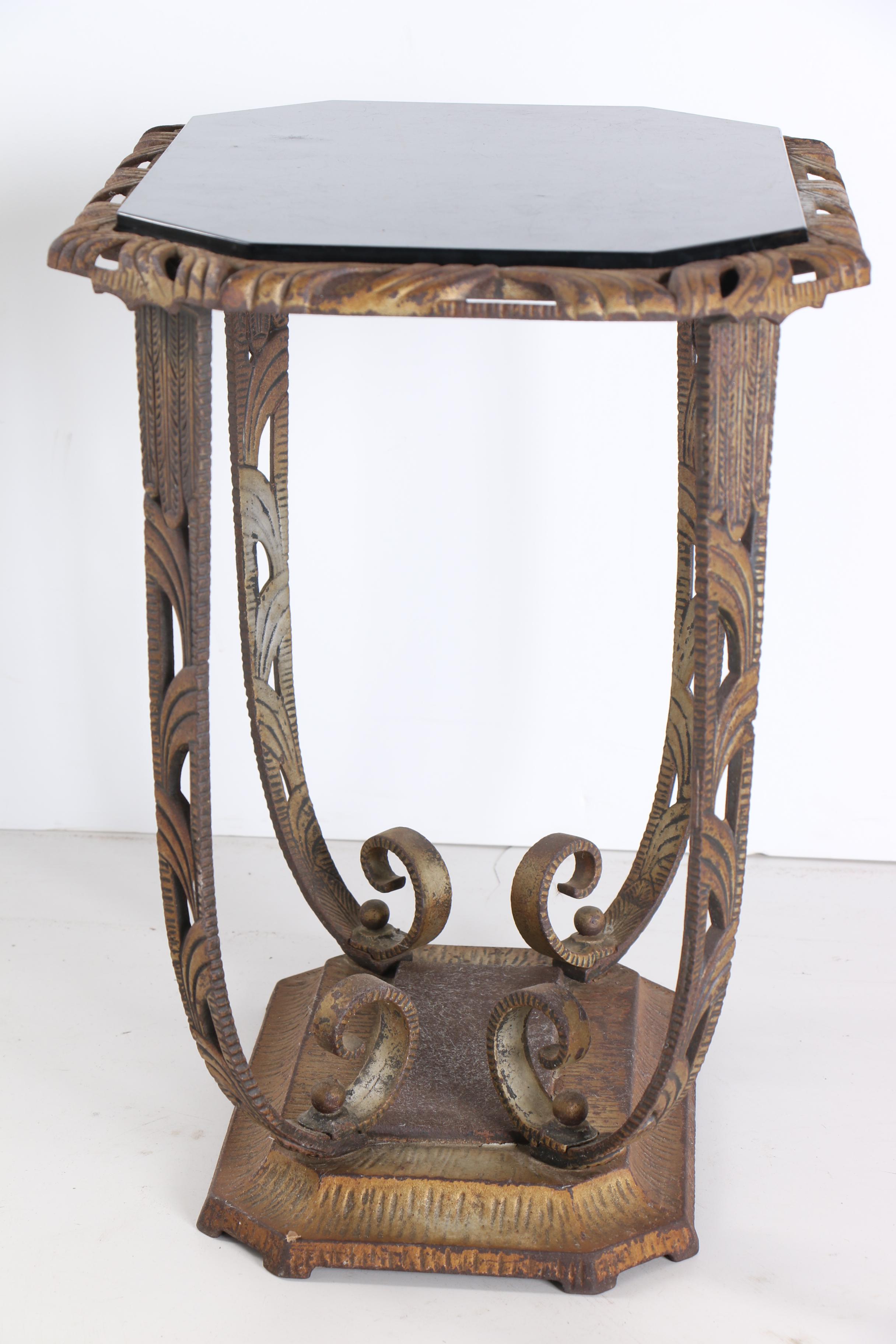 Vintage Art Deco Metal Side Table EBTH