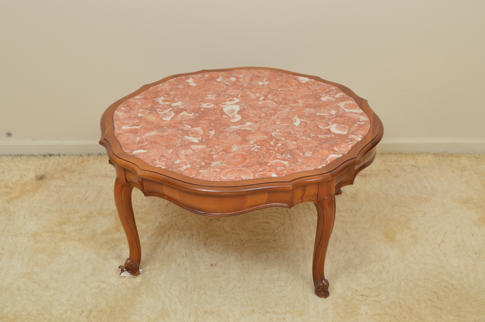 Pink MarbleTopped Coffee Table EBTH