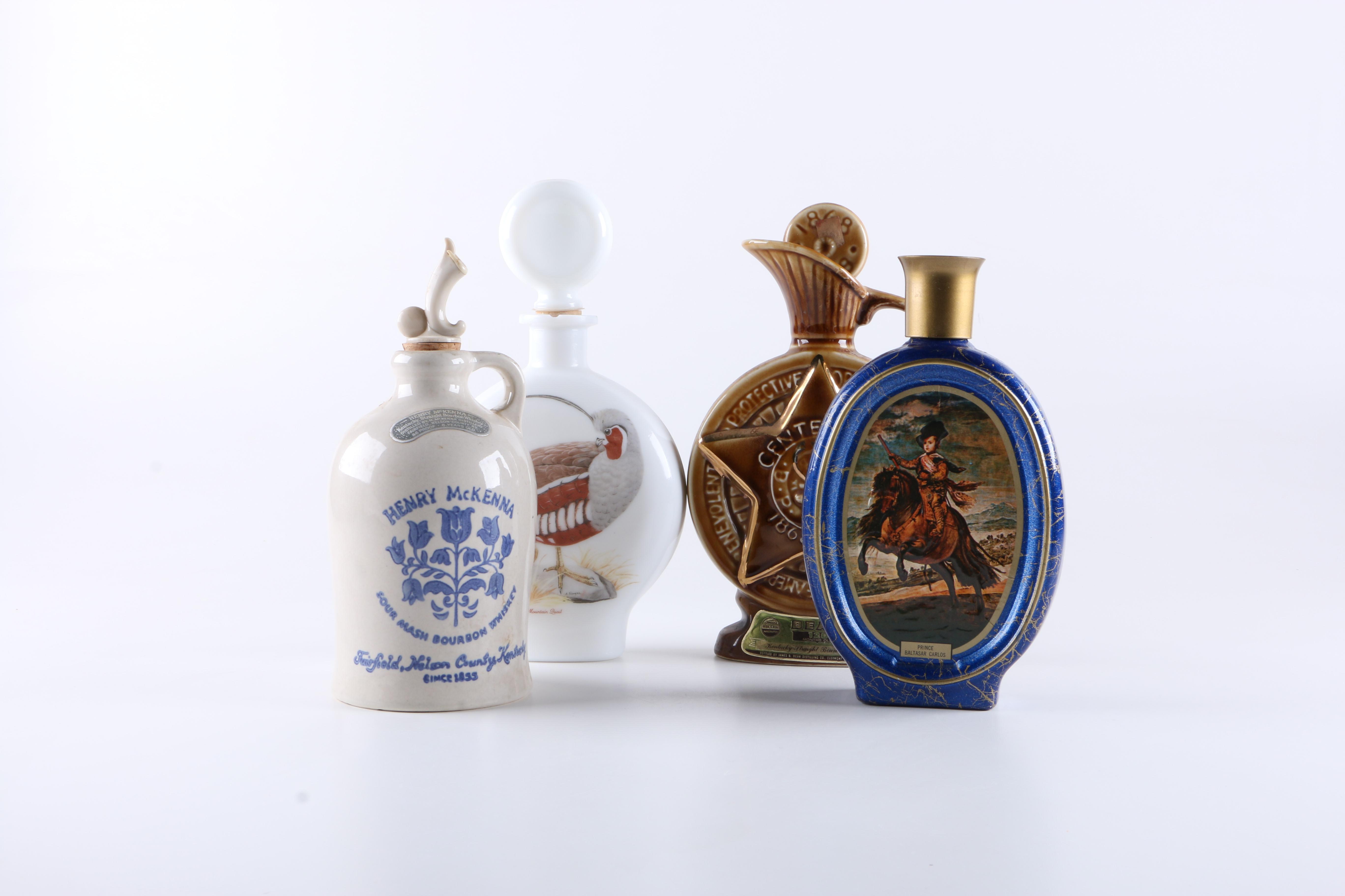 Vintage Decorative Ceramic Liquor Bottles Ebth