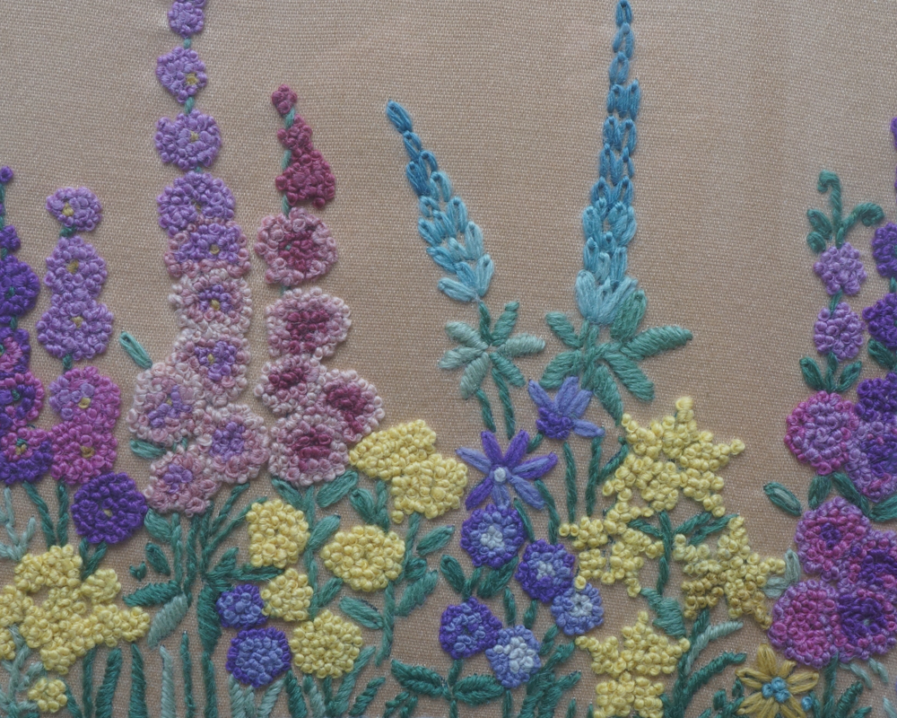 Victorian Embroidered Fireplace Screen EBTH