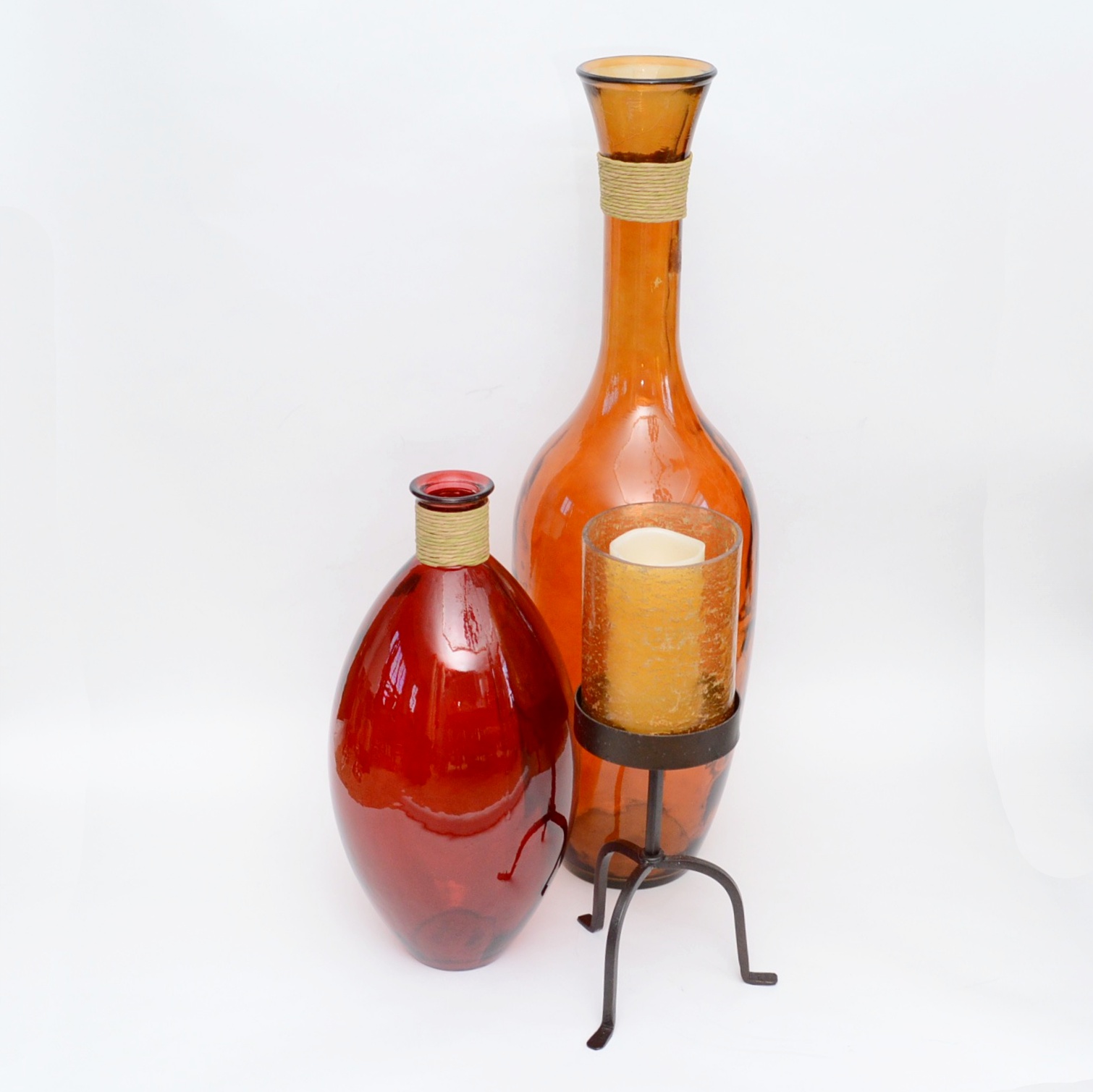 Recycled Glass Floor Vases by Vidrios San Miguel EBTH