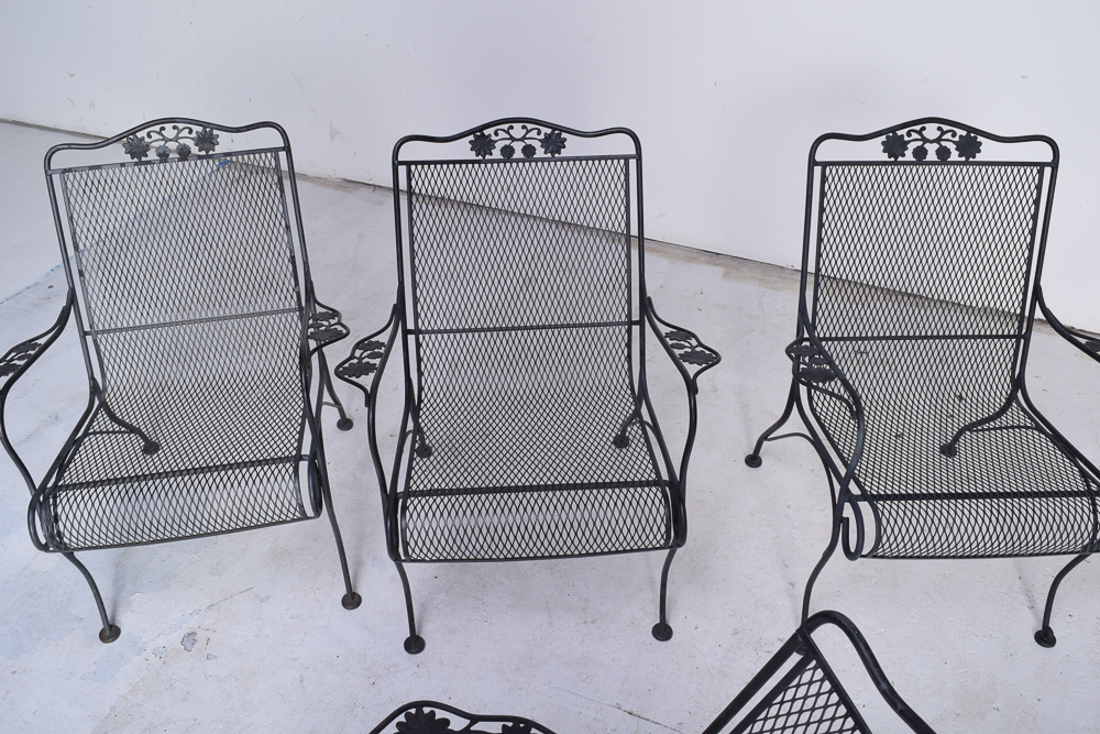 Black Metal Patio Table and Chairs EBTH