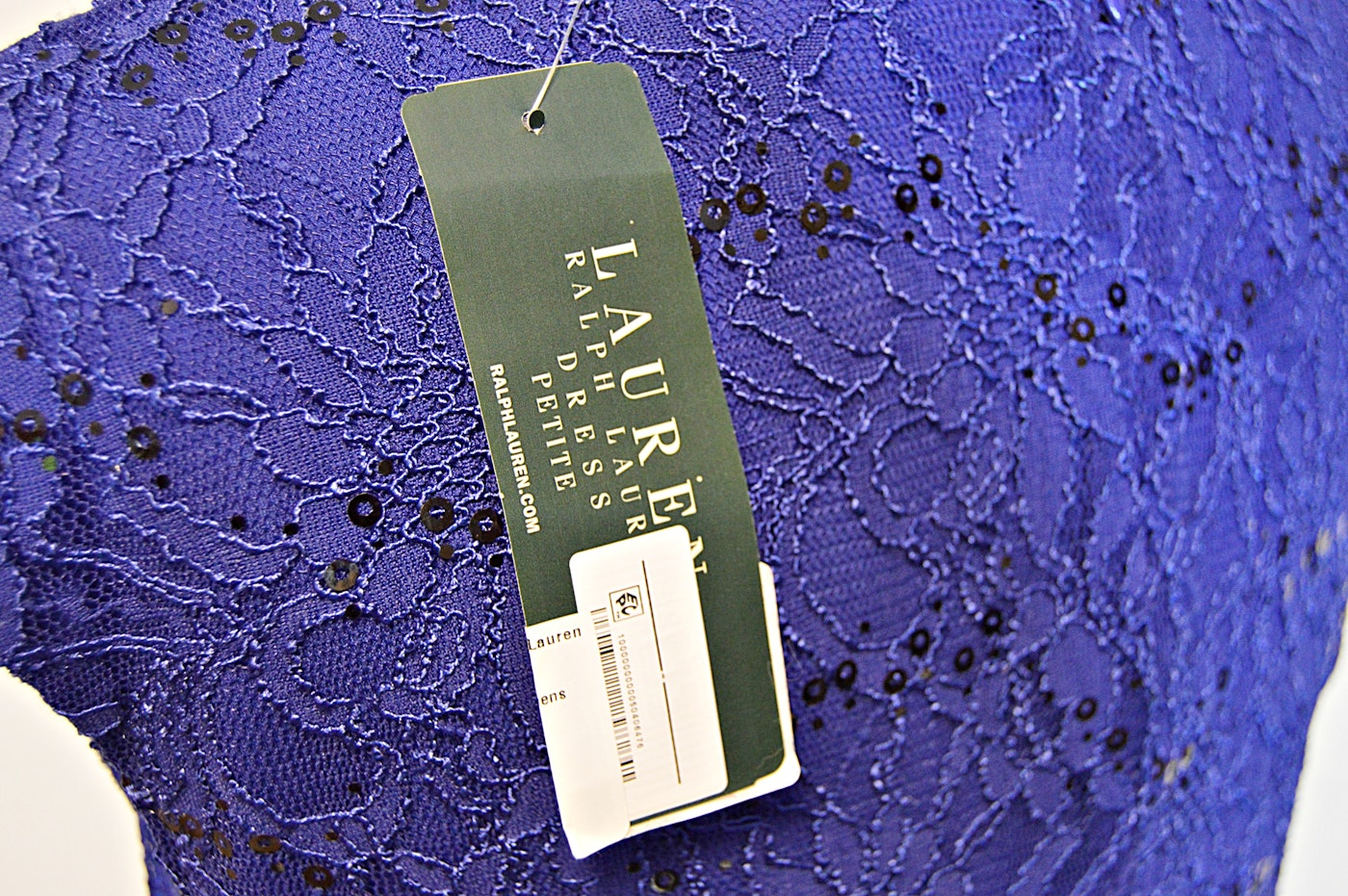 Ralph Lauren Green Label Blue Lace Cocktail Dress, 14P ...