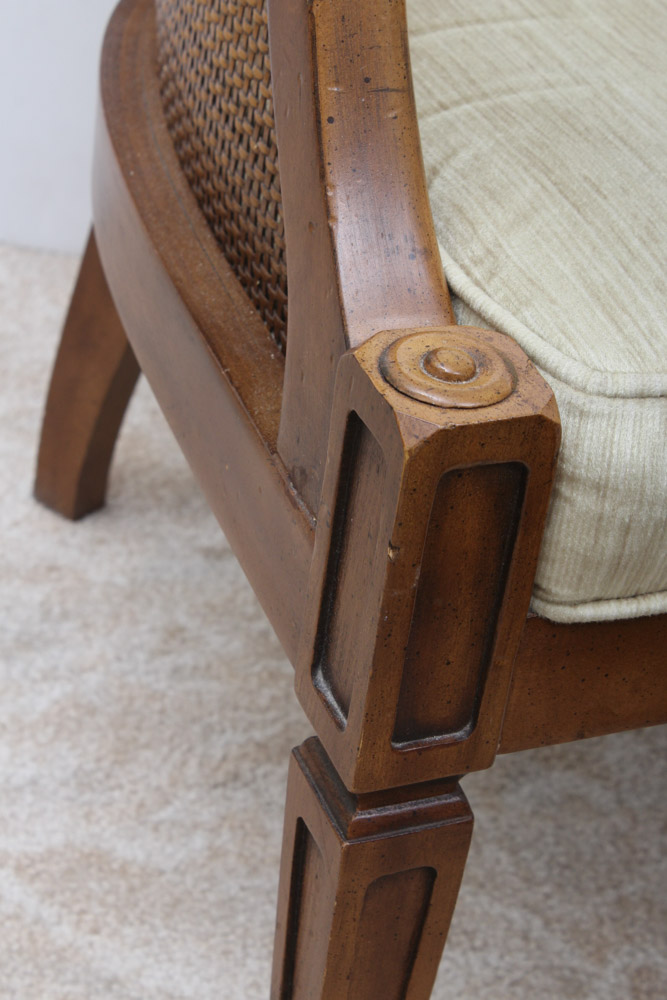 MidCentury Upholstered Cane Chairs by Chaircraft EBTH