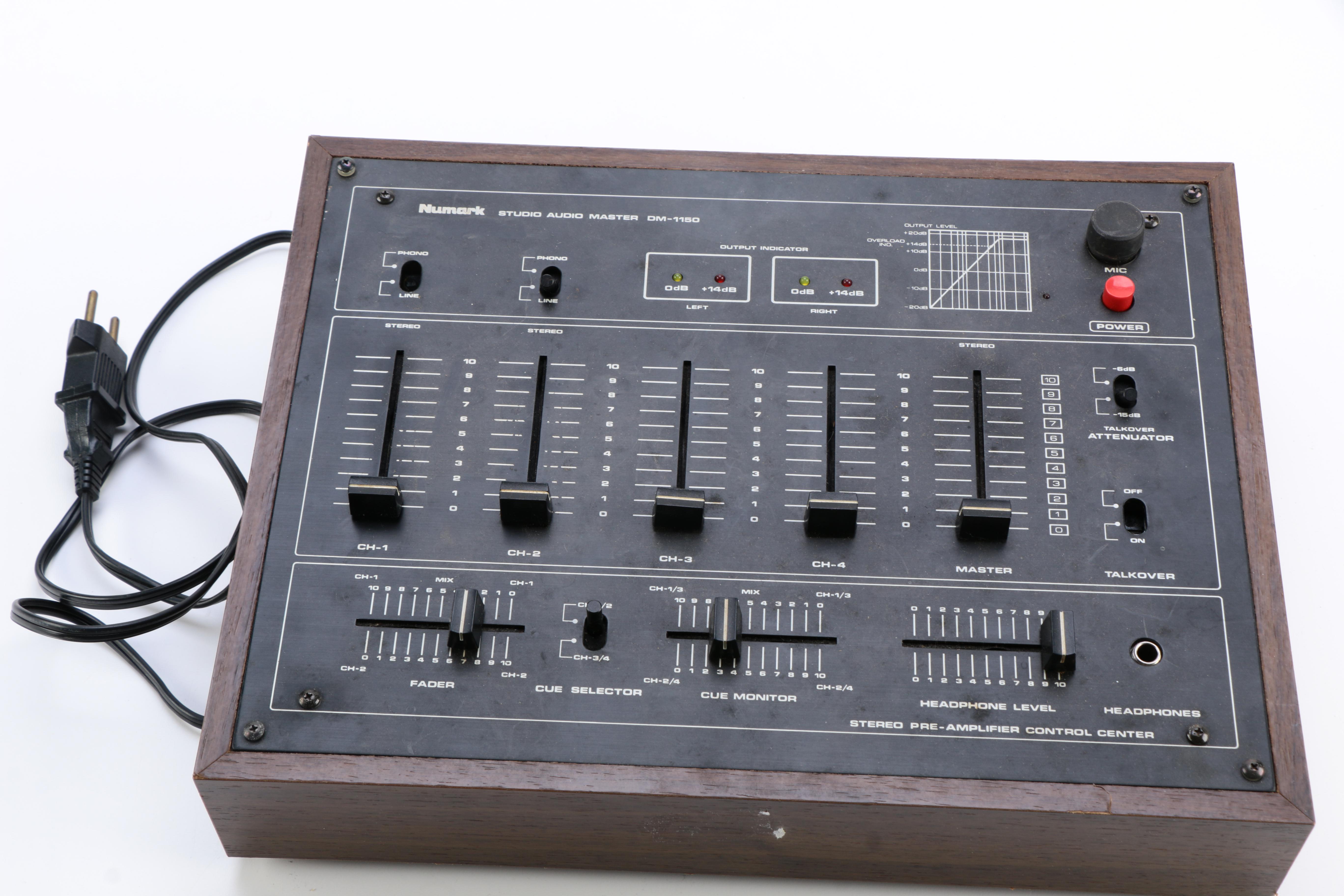 Vintage Numark DM1150 Studio Audio Master 4Channel Mixer EBTH