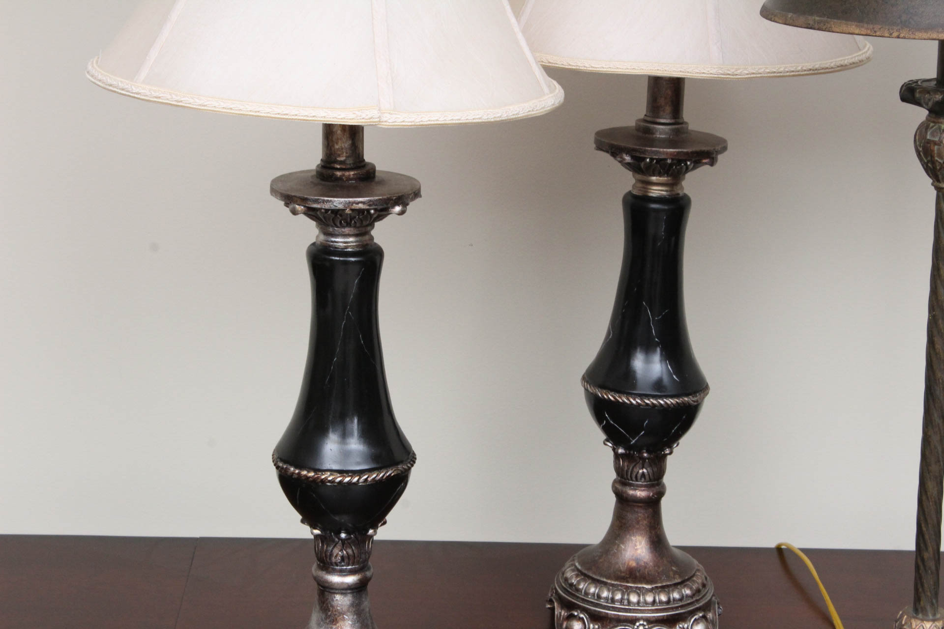 Ornate Table Lamp Pairs EBTH