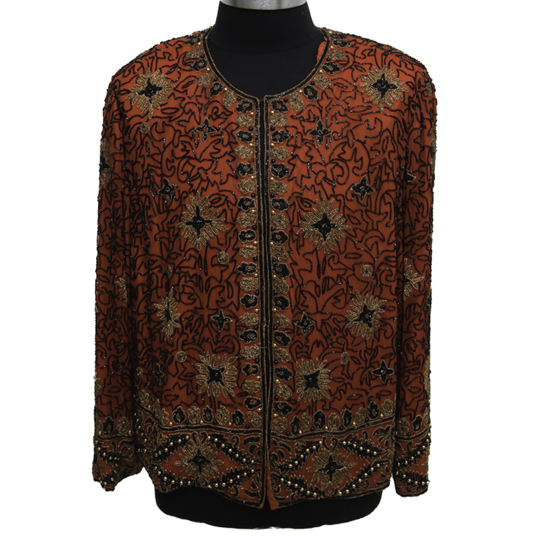 papell boutique evening beaded jacket