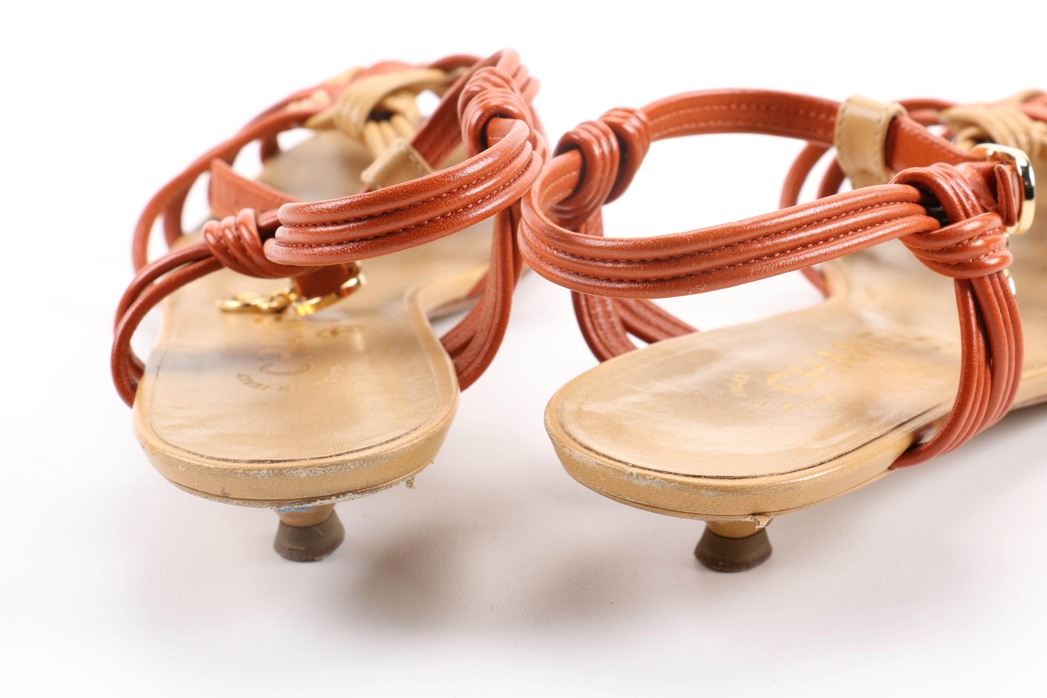 chanel kitten heel sandals