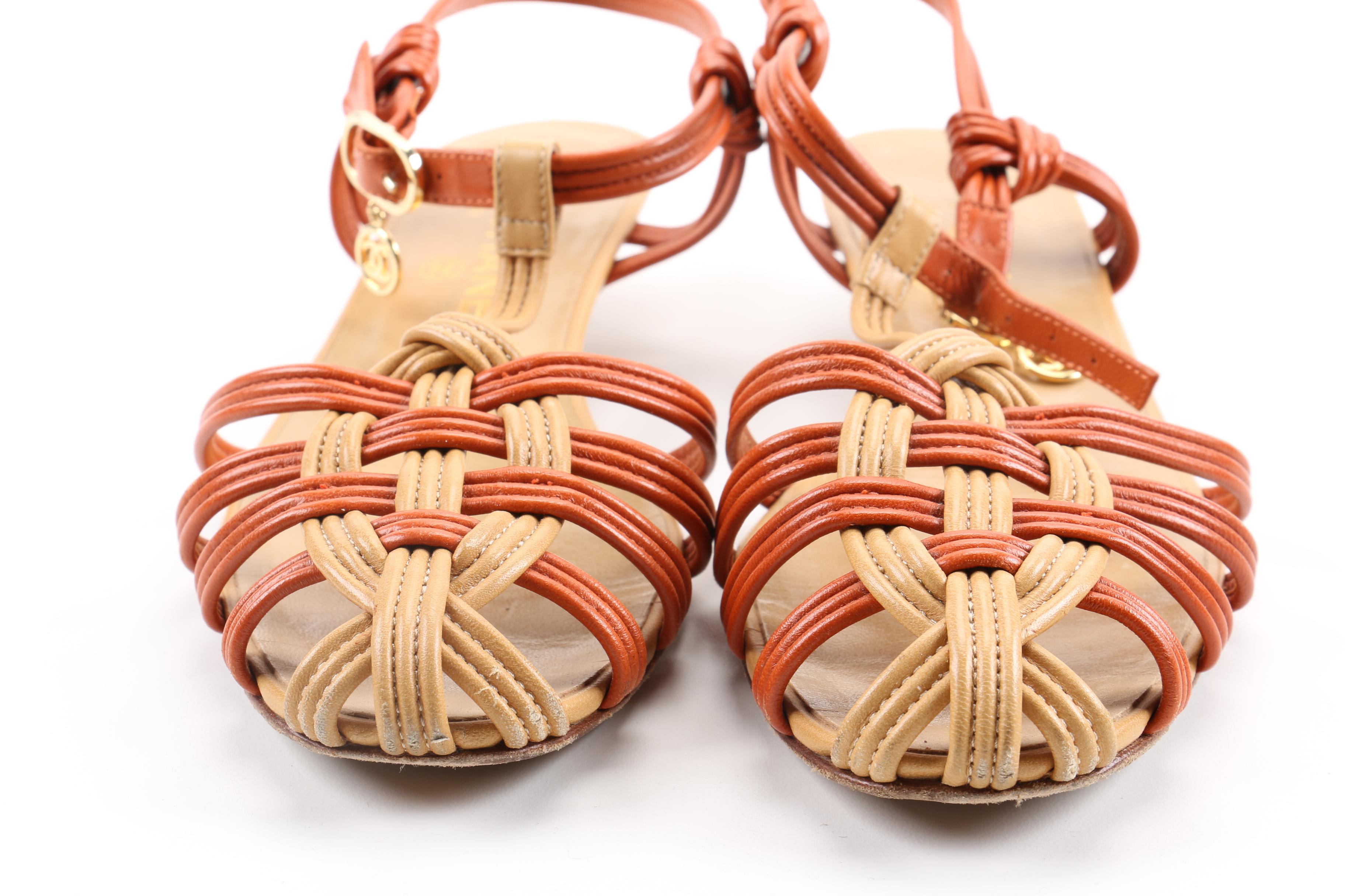 chanel kitten heel sandals