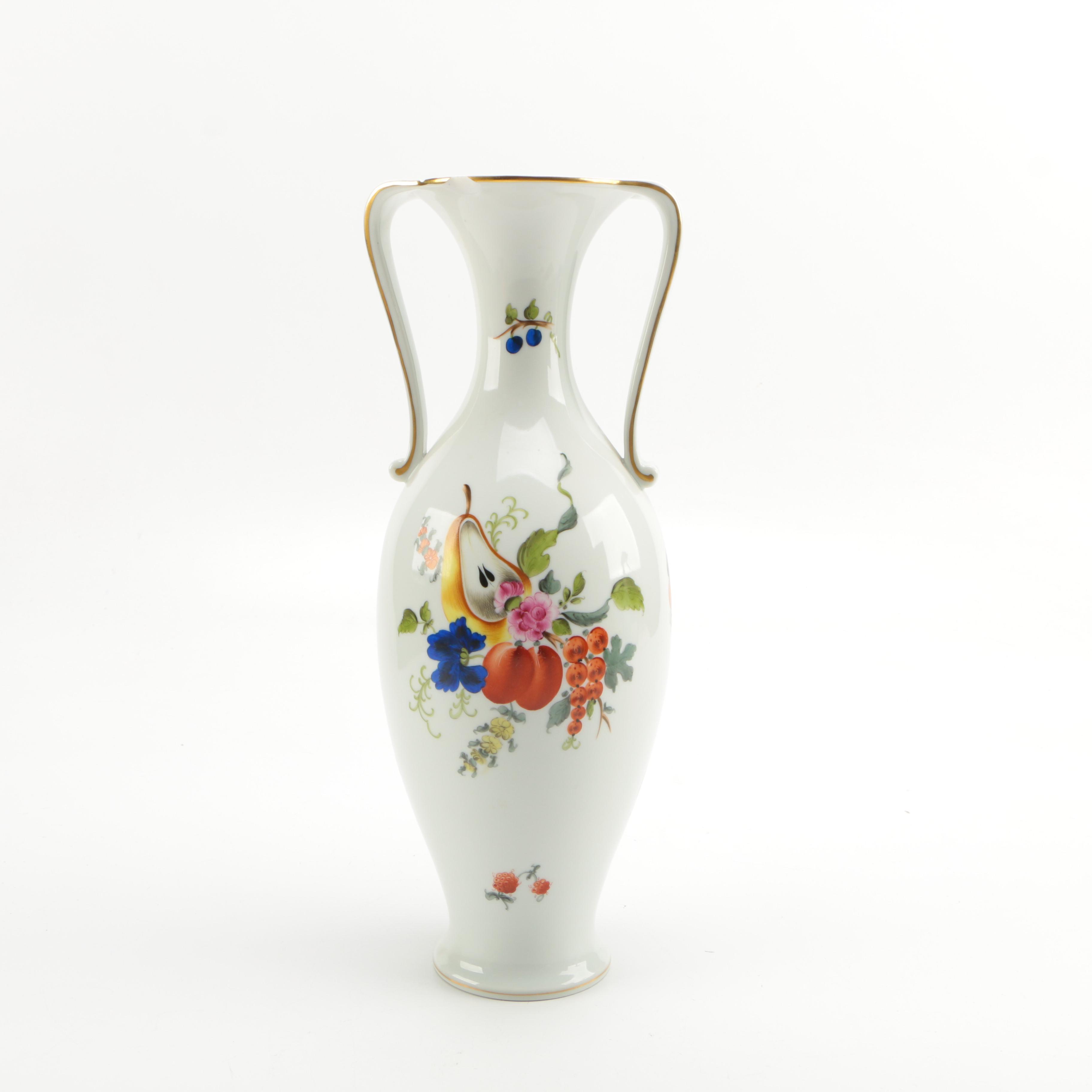 Herend "Fruits and Flowers" Porcelain Vase EBTH