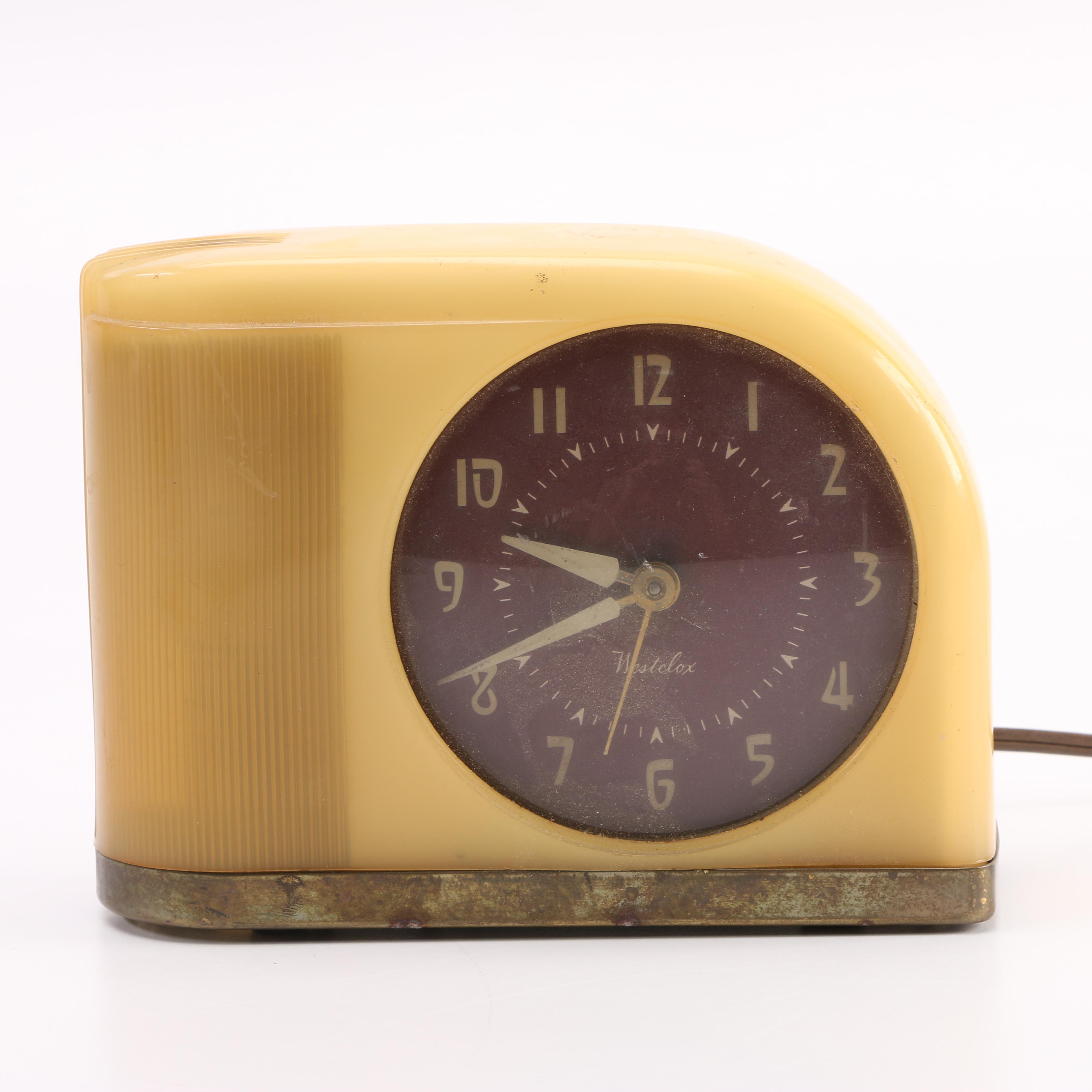 Vintage Westclox Bakelite Electric Alarm Clock EBTH