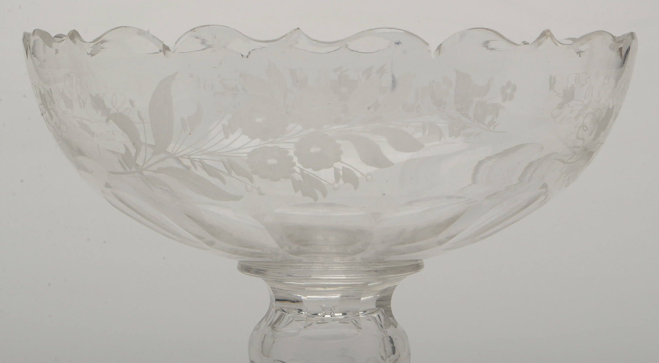 Etched Glass Compote EBTH