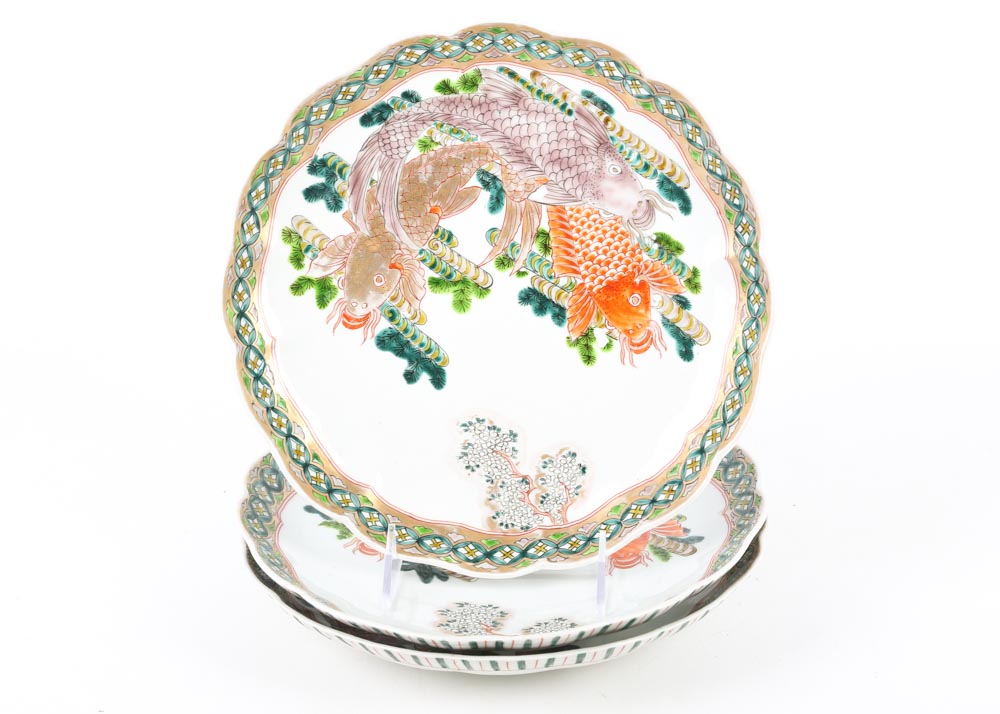 Koi Fish Plates EBTH