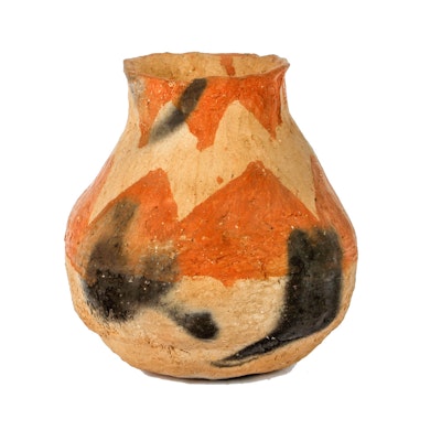 Native American Style Pit Fired Stoneware Vessel Native American Style Pit Fired Stoneware Vessel