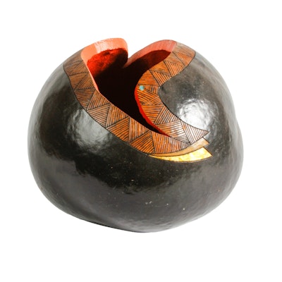 Potawatomi Painted Gourd Vase