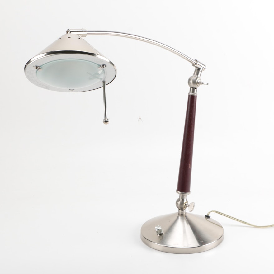 Chrome Adjustable Swing Arm Desk Lamp